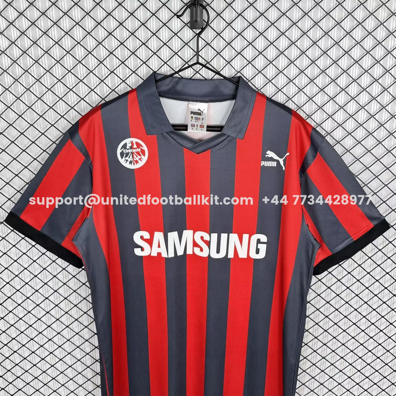 Unitedfootballkit.com | Retro Frankfurt 1991-92 Home Jersey -Customize Name, Number and Patch | Worldwide Shipping