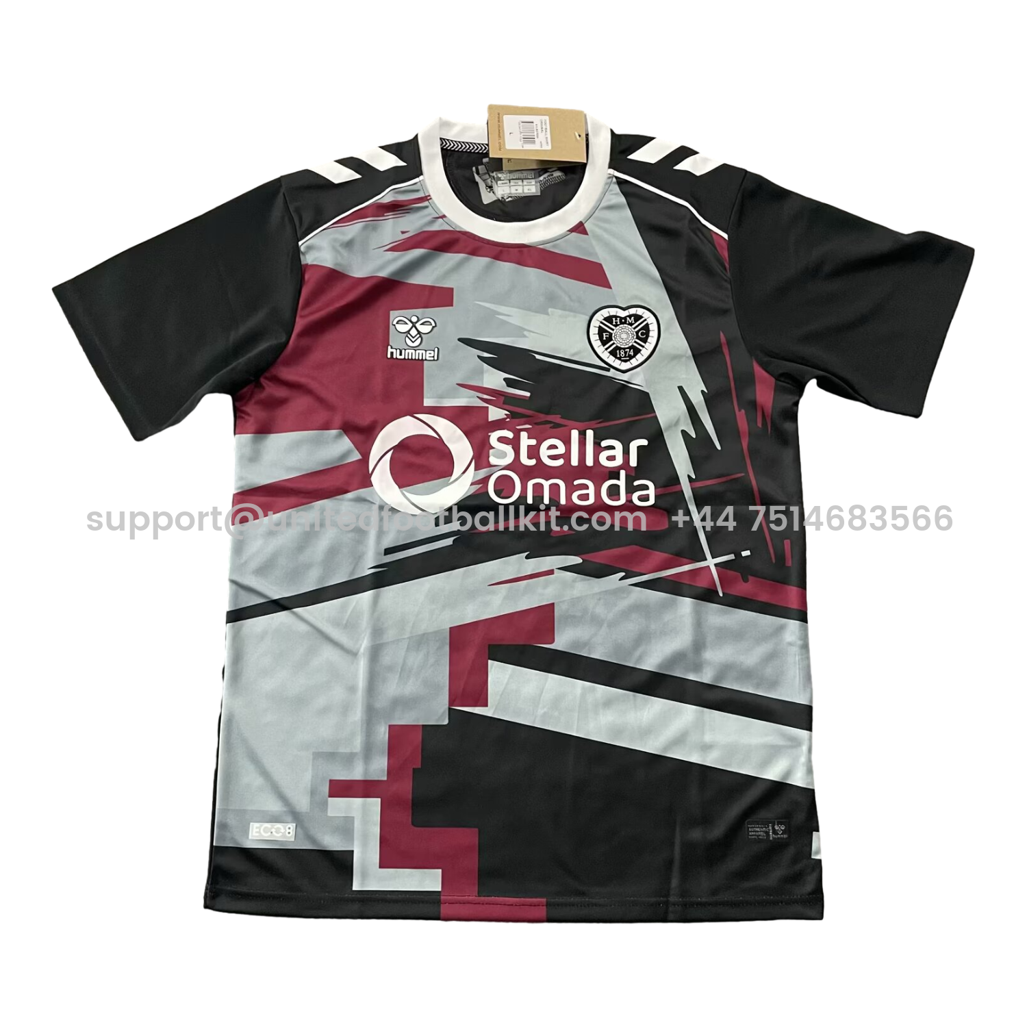 Unitedfootballkit.com | Hearts Heart of Midlothian 25-26 Black Goalkeeper Jersey - Fans Version -Customize Name, Number and Patch | Worldwide Shipping