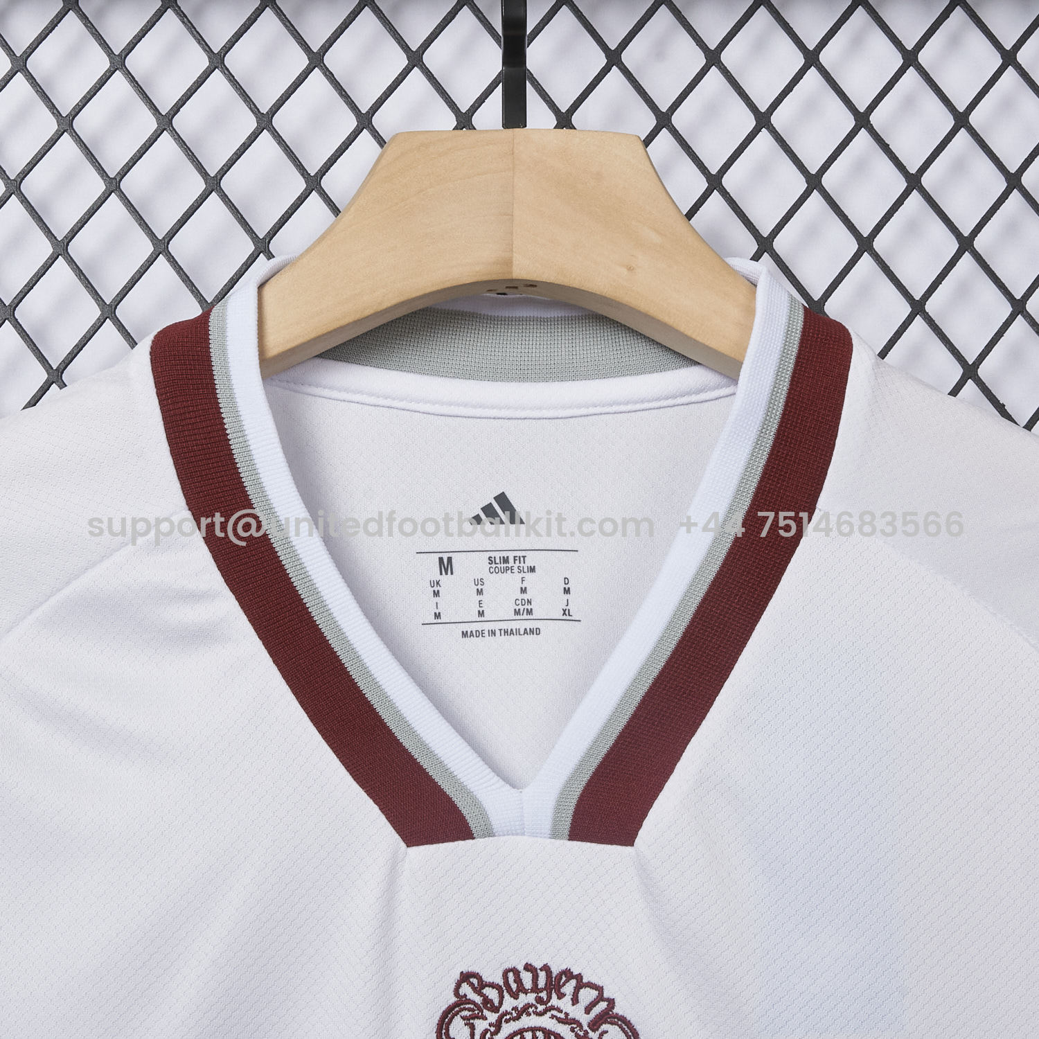 Unitedfootballkit.com | Bayern Munich 25-26 Throwback Trefoil Red Stripe White Special Jersey - Fans Version -Customize Name, Number and Patch | Worldwide Shipping