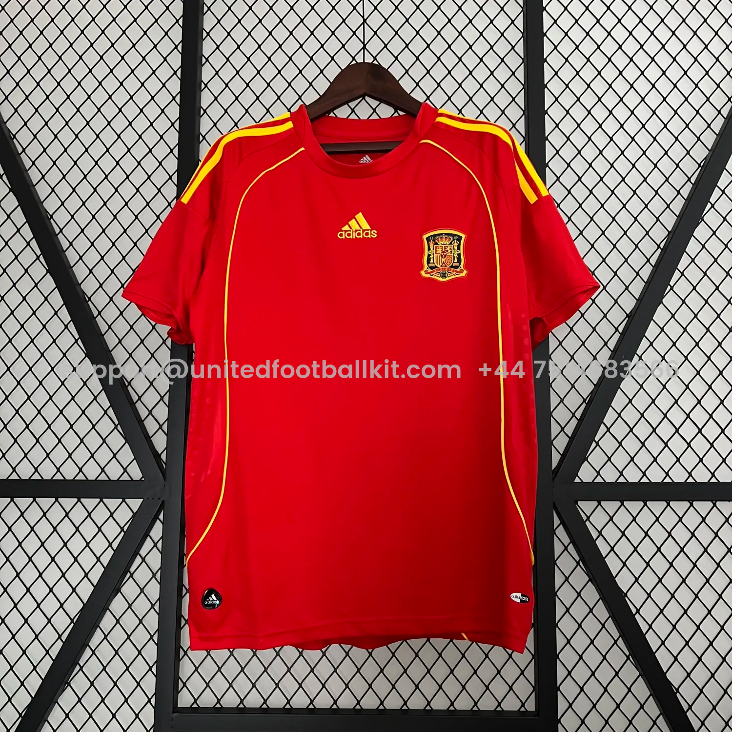 Unitedfootballkit.com | Retro Spain 2008 Home Stadium Jersey -Customize Name, Number and Patch | Worldwide Shipping