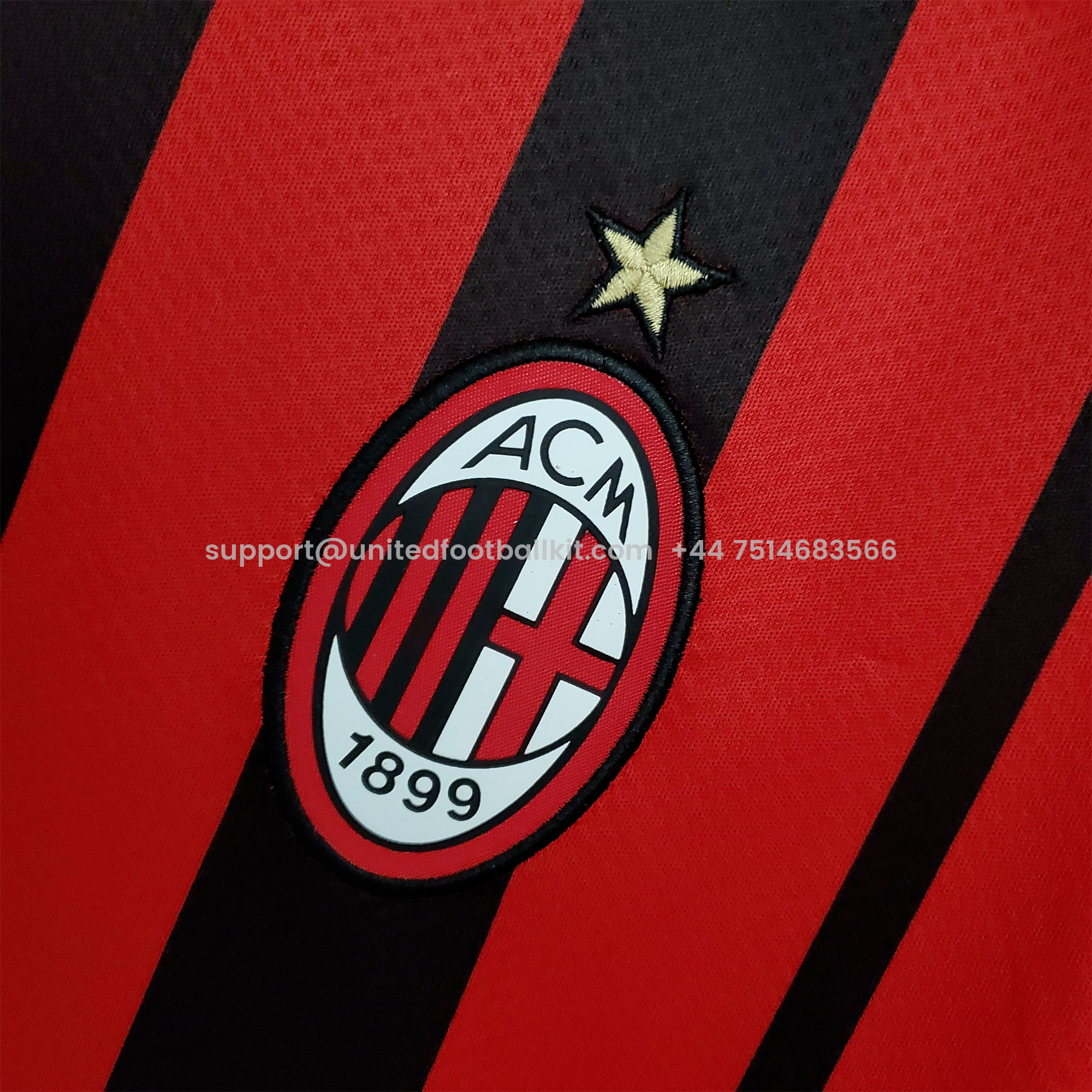 Unitedfootballkit.com | Retro AC Milan 2021-22 Home Stadium Jersey -Customize Name, Number and Patch | Worldwide Shipping