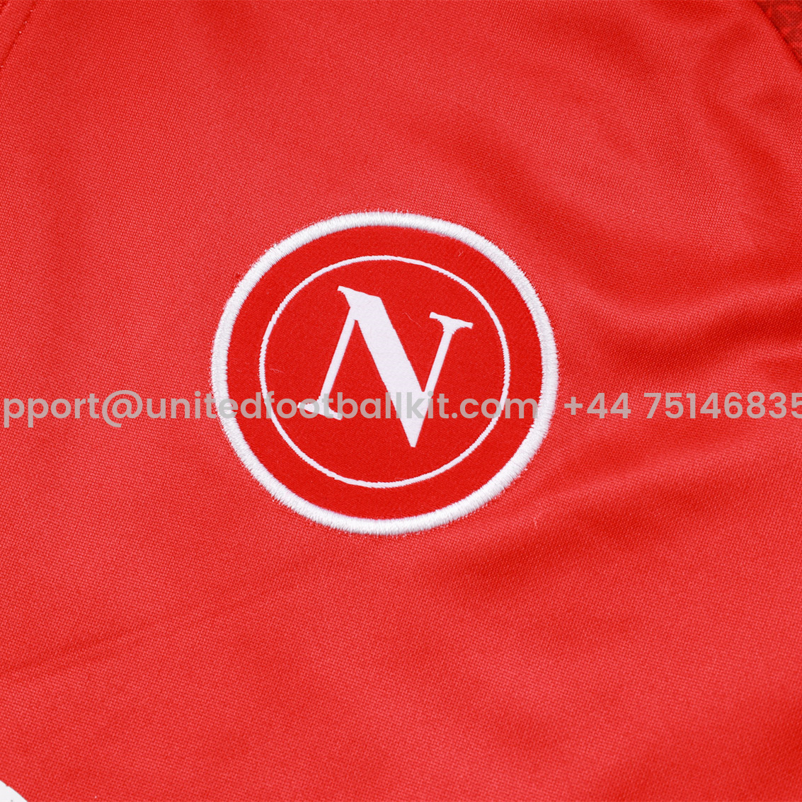 Unitedfootballkit.com | Napoli 24-25 Long Sleeve Training Set - Red Top and Black Pants -Customize Name, Number and Patch | Worldwide Shipping