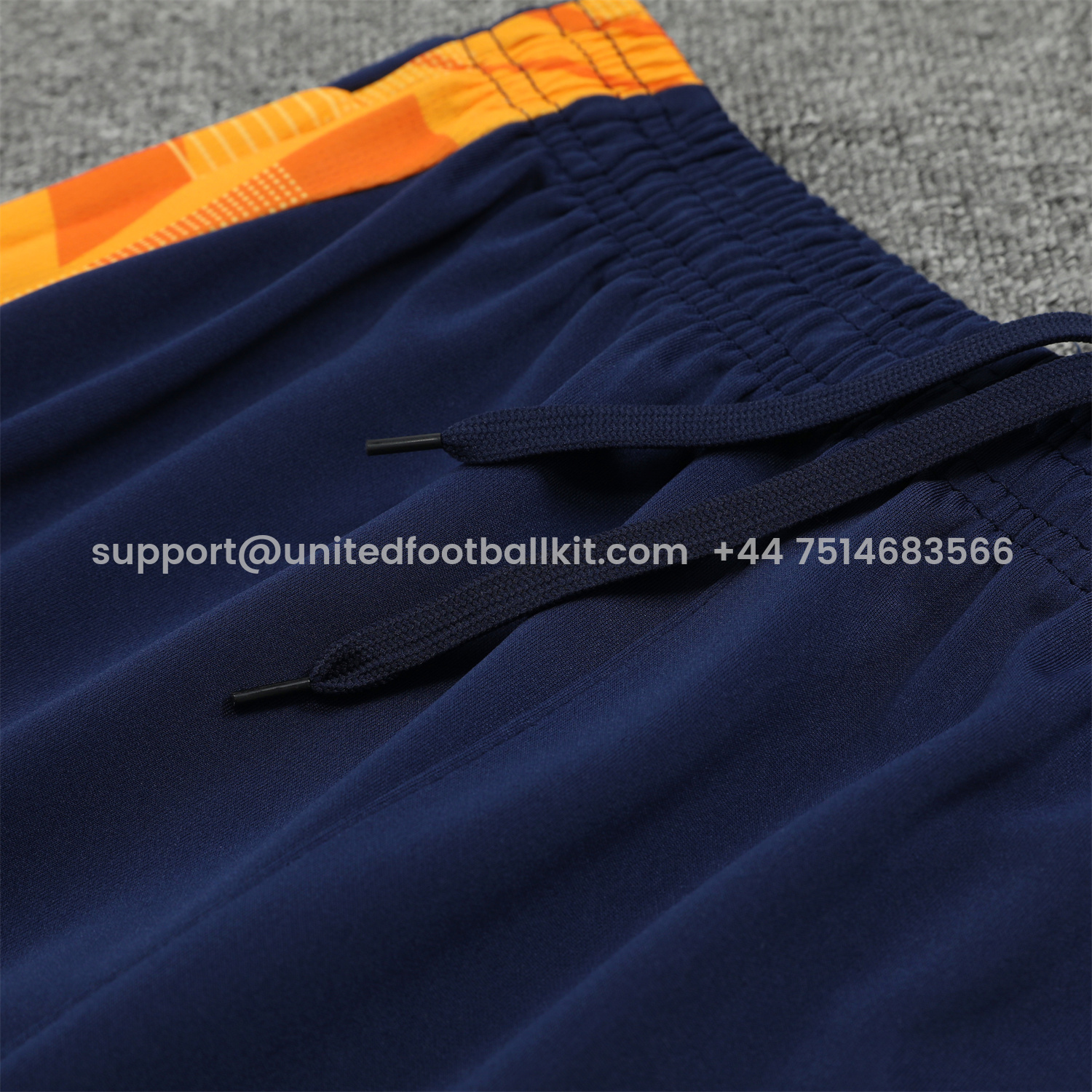 Unitedfootballkit.com | Real Madrid 24-25 Training Hoodie Set - White Hoodie and Deep Blue Pants -Customize Name, Number and Patch | Worldwide Shipping