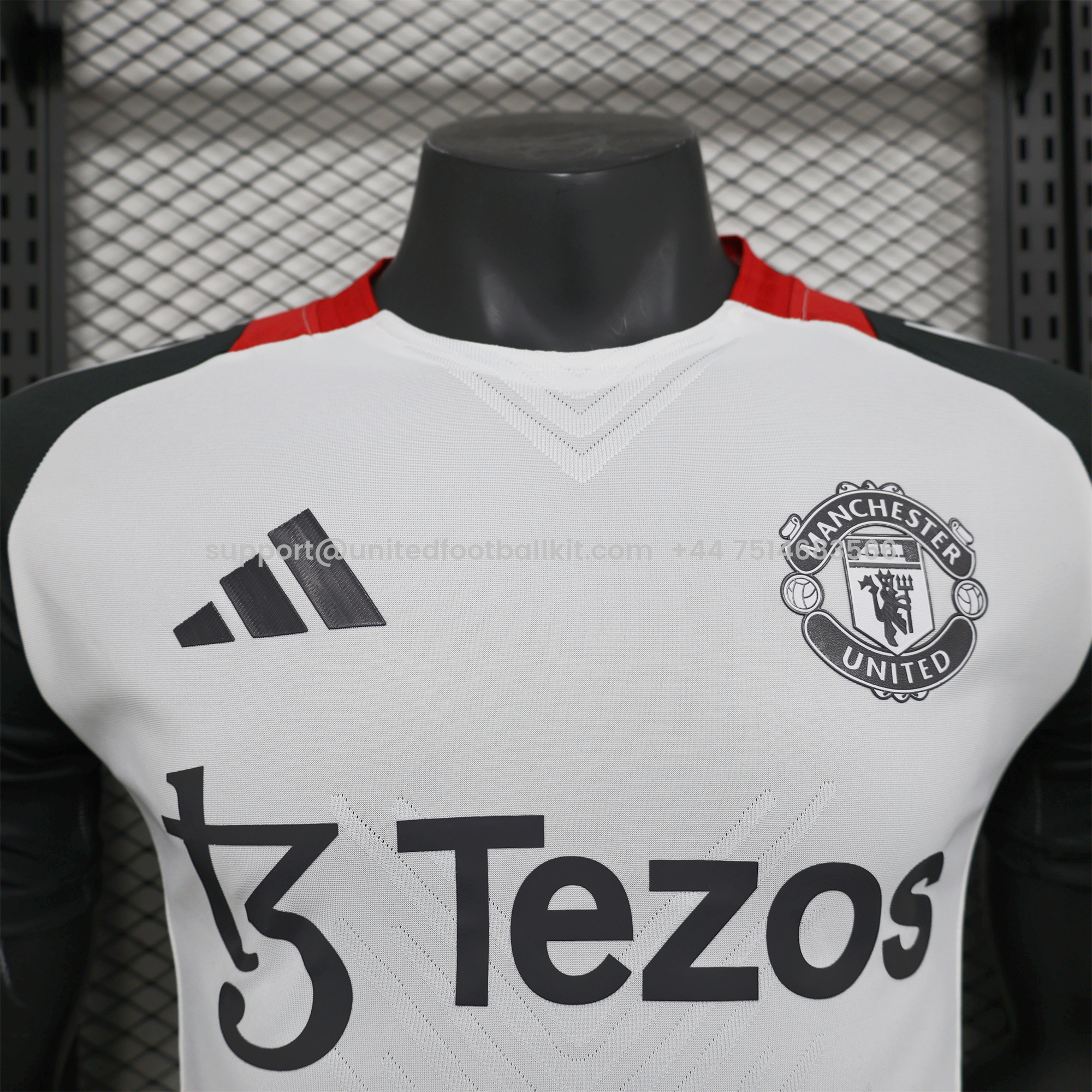 Unitedfootballkit.com | Manchester United 24-25 White Training 3 Jersey - Player Version -Customize Name, Number and Patch | Worldwide Shipping