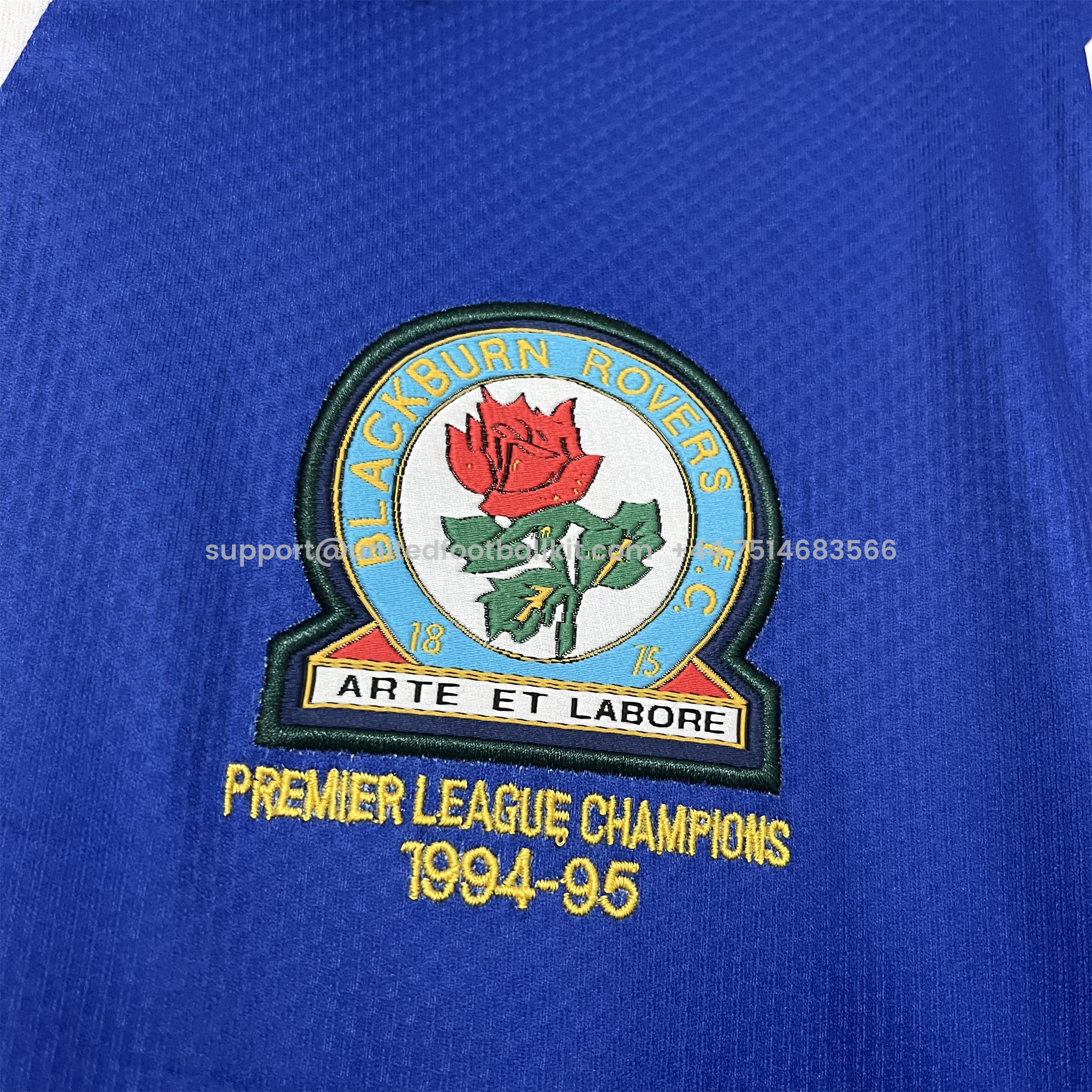 Unitedfootballkit.com | Retro Blackburn Rovers 1994-95 Home Stadium Jersey -Customize Name, Number and Patch | Worldwide Shipping