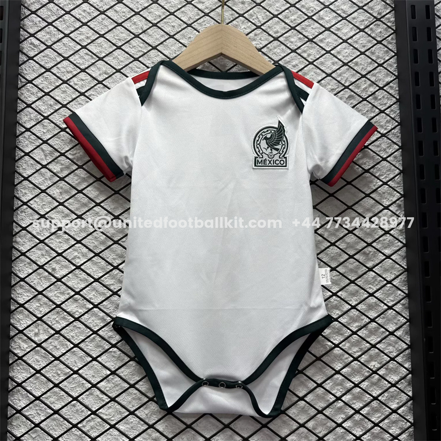 Unitedfootballkit.com | Mexico 2026 Away Baby Crawling Suit -Customize Name, Number and Patch | Worldwide Shipping