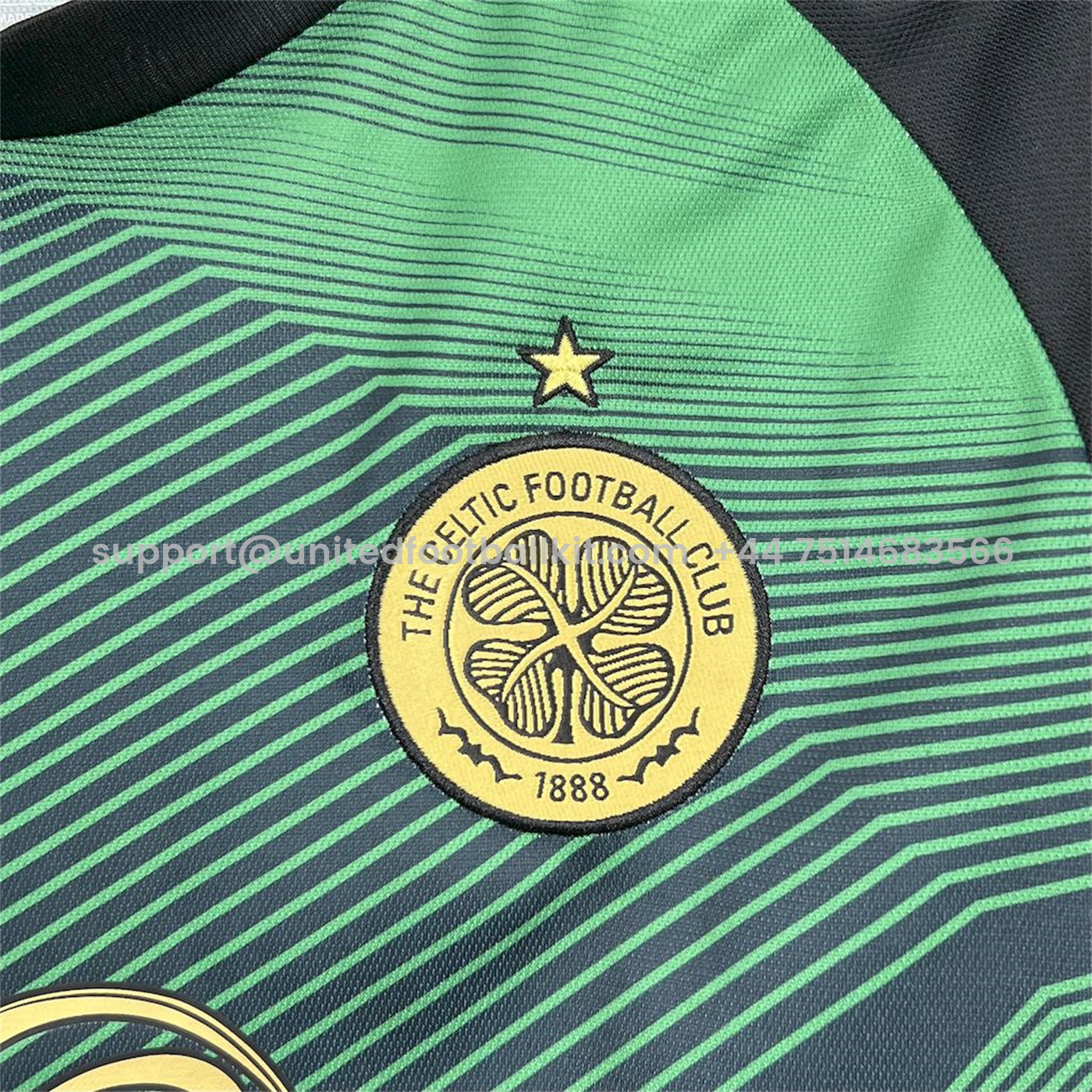 Unitedfootballkit.com | Celtic 25-26 Green Lines Special Edition Jersey - Fans Version -Customize Name, Number and Patch | Worldwide Shipping