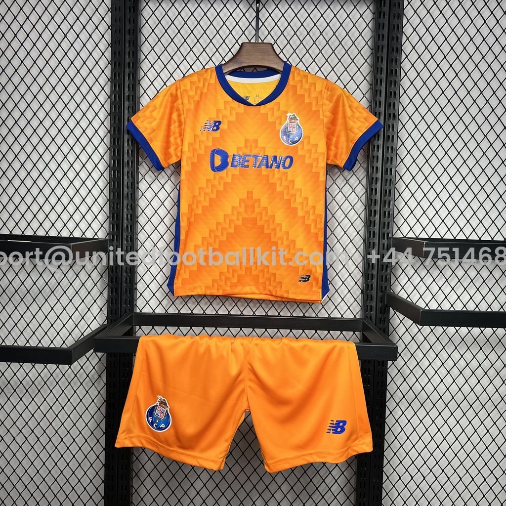 Unitedfootballkit.com | Porto 24-25 Away Kids Kit -Customize Name, Number and Patch | Worldwide Shipping