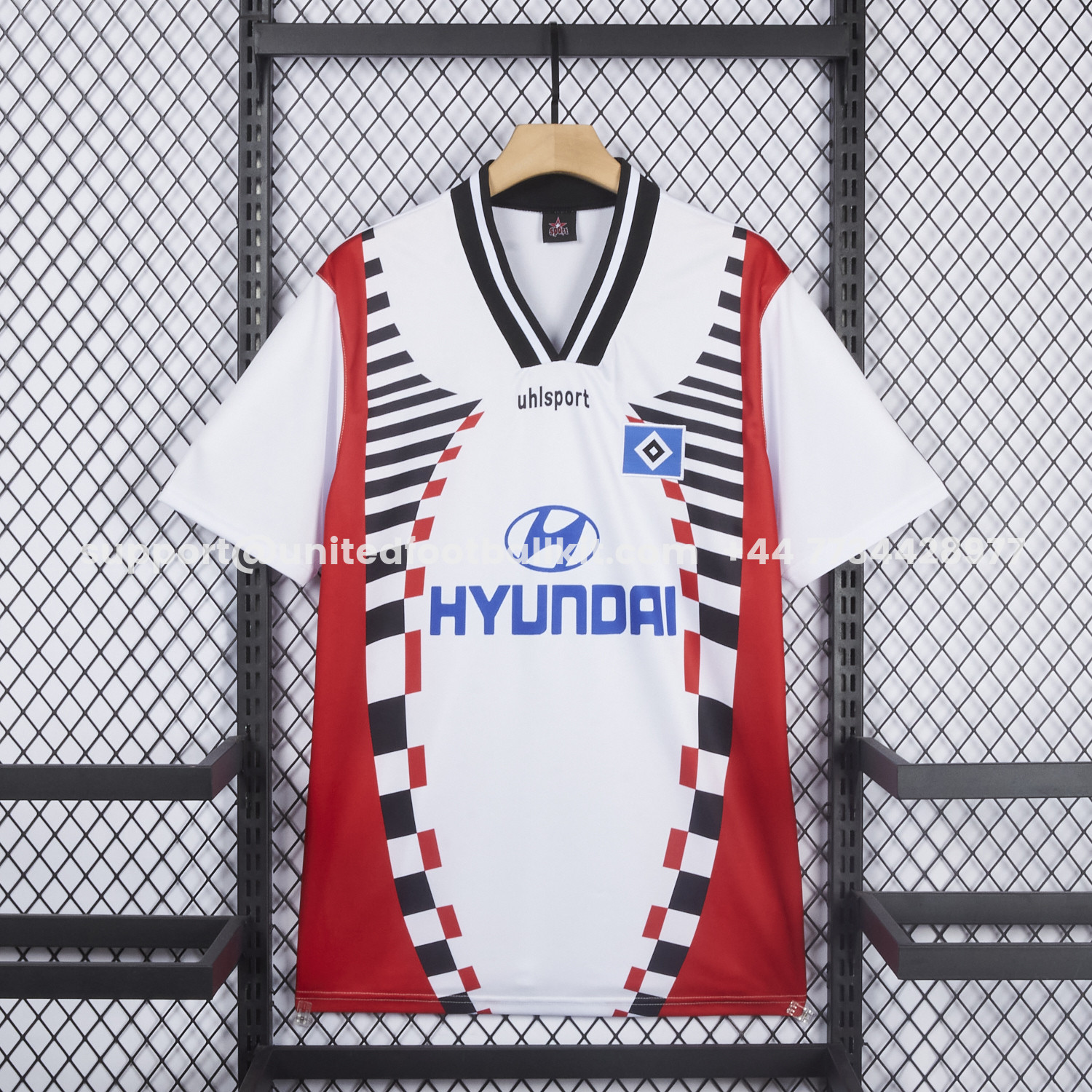 Unitedfootballkit.com | Retro Hamburger SV 1996-97 Home Jersey -Customize Name, Number and Patch | Worldwide Shipping