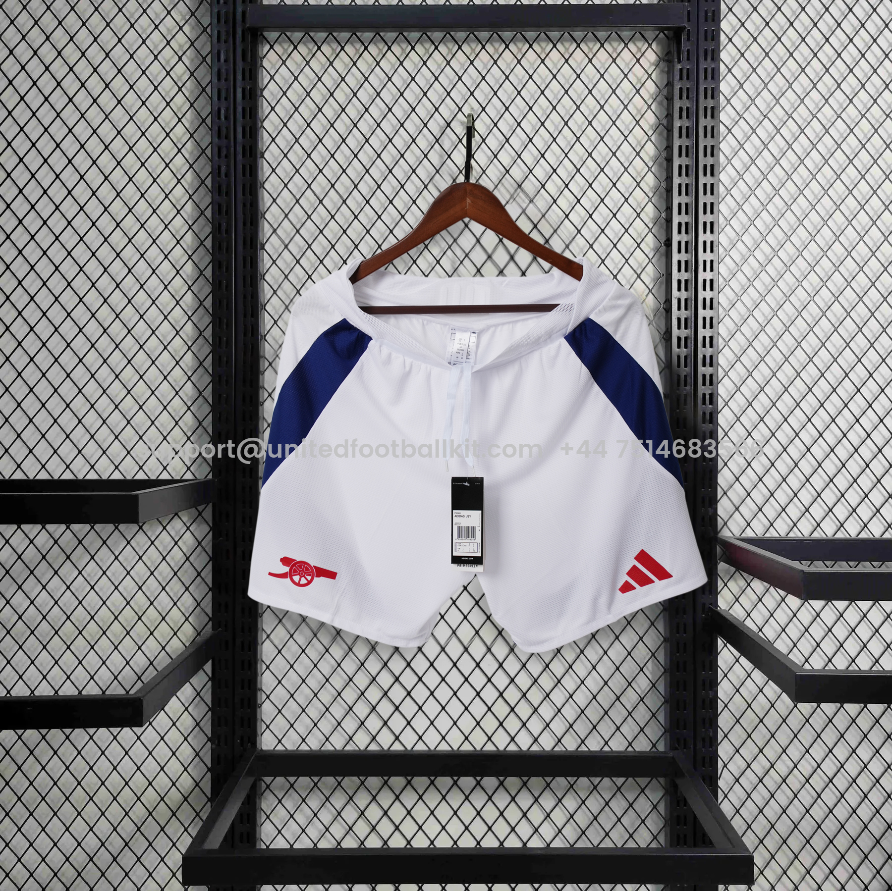 Unitedfootballkit.com | Arsenal 2024-25 Home Shorts - Player Version -Customize Name, Number and Patch | Worldwide Shipping