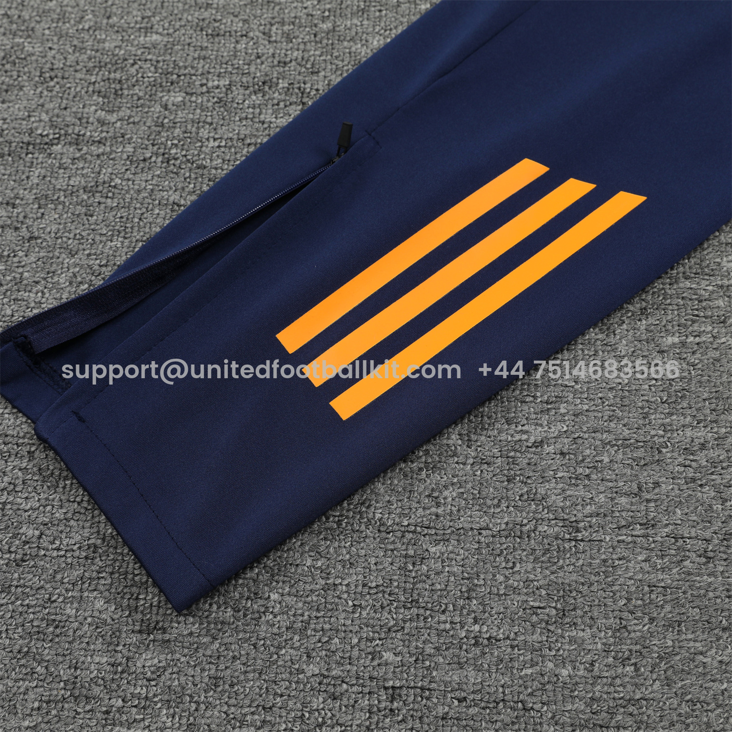 Unitedfootballkit.com | Real Madrid 24-25 Training Hoodie Set - White Hoodie and Deep Blue Pants -Customize Name, Number and Patch | Worldwide Shipping