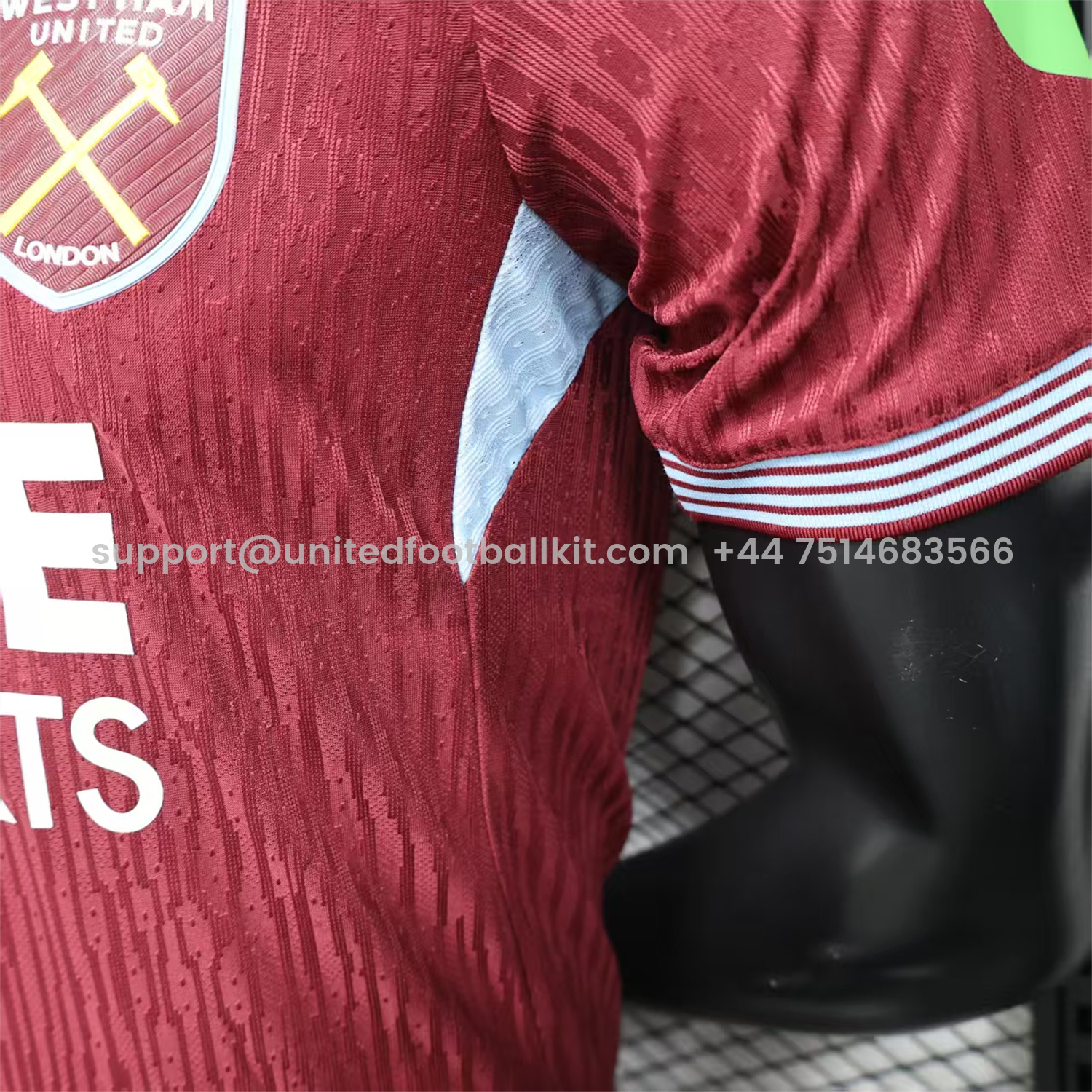 Unitedfootballkit.com | West Ham United 25-26 Home Jersey - Player Version -Customize Name, Number and Patch | Worldwide Shipping