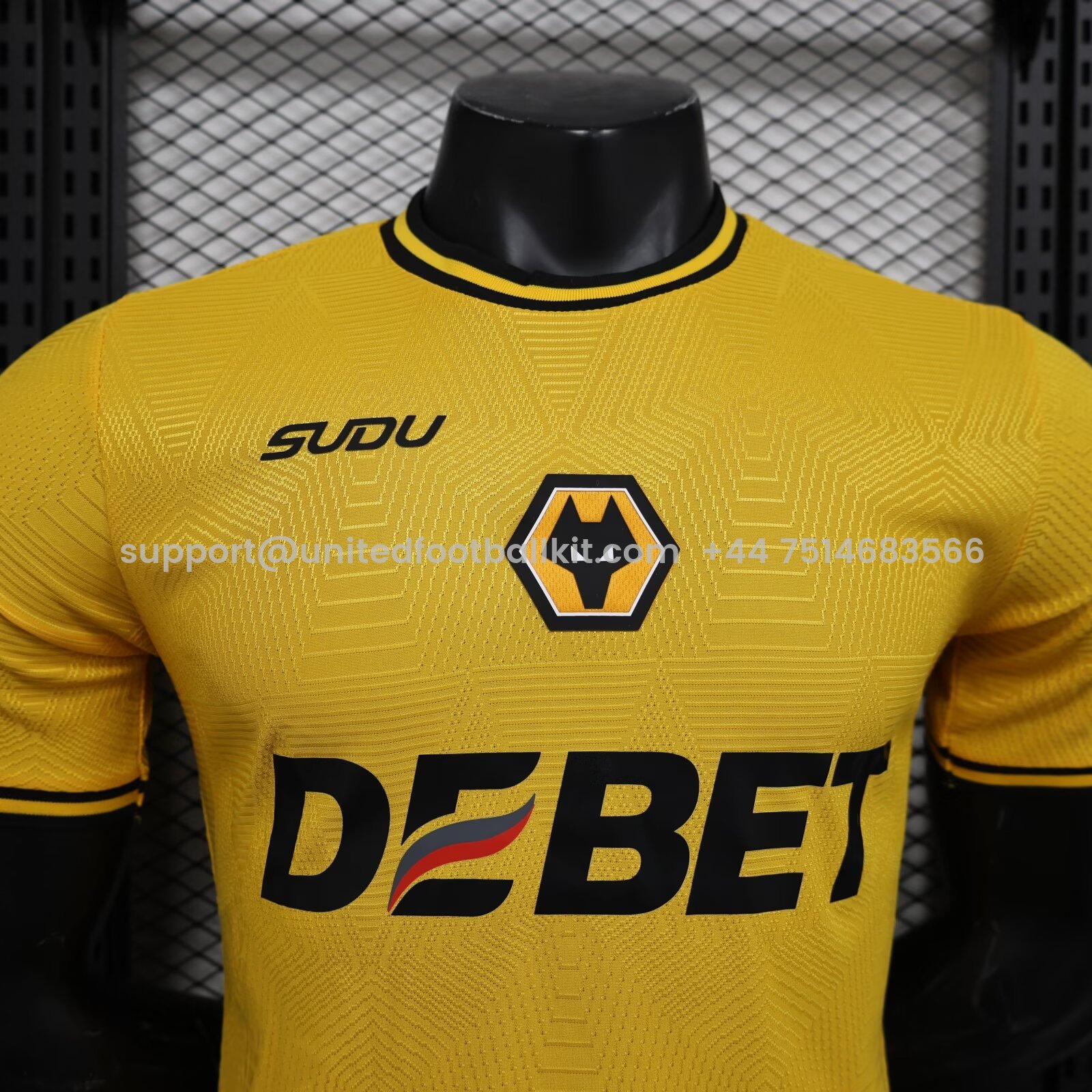 Unitedfootballkit.com | Wolverhampton Wanderers Wolves 24-25 Home Jersey - Player Version -Customize Name, Number and Patch | Worldwide Shipping