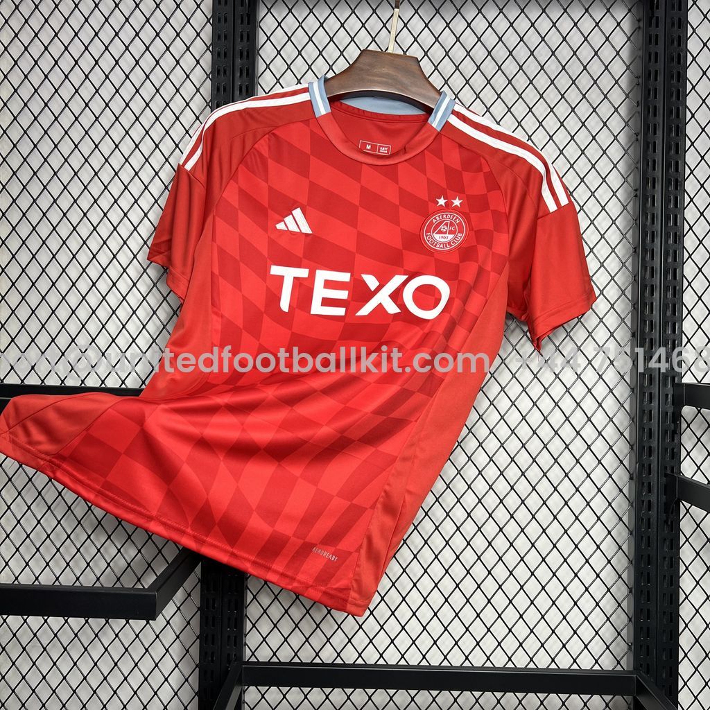 Unitedfootballkit.com | Aberdeen 24-25 Home Stadium Jersey - Fans Version -Customize Name, Number and Patch | Worldwide Shipping