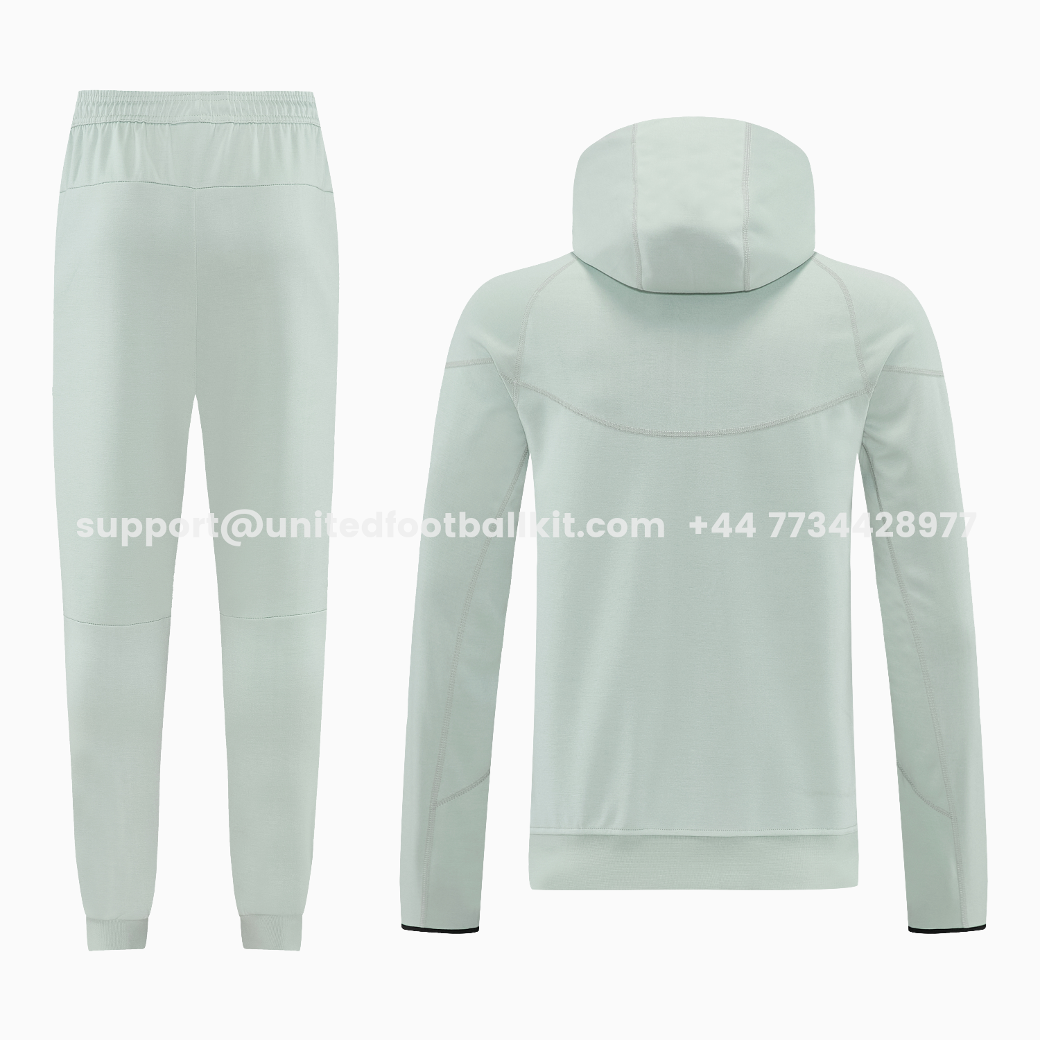 Unitedfootballkit.com | Inter Milan 25-26 Hooded Windbreaker Training Set - Grey Green Top & Pants -Customize Name, Number and Patch | Worldwide Shipping