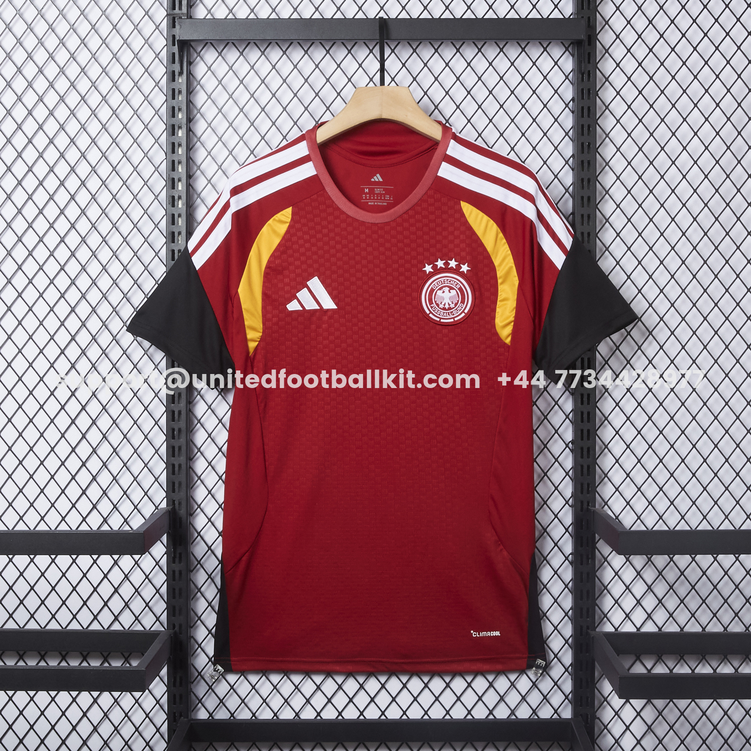 Unitedfootballkit.com | Germany 2026 Red Pre-Match Training Jersey - Fans Version -Customize Name, Number and Patch | Worldwide Shipping