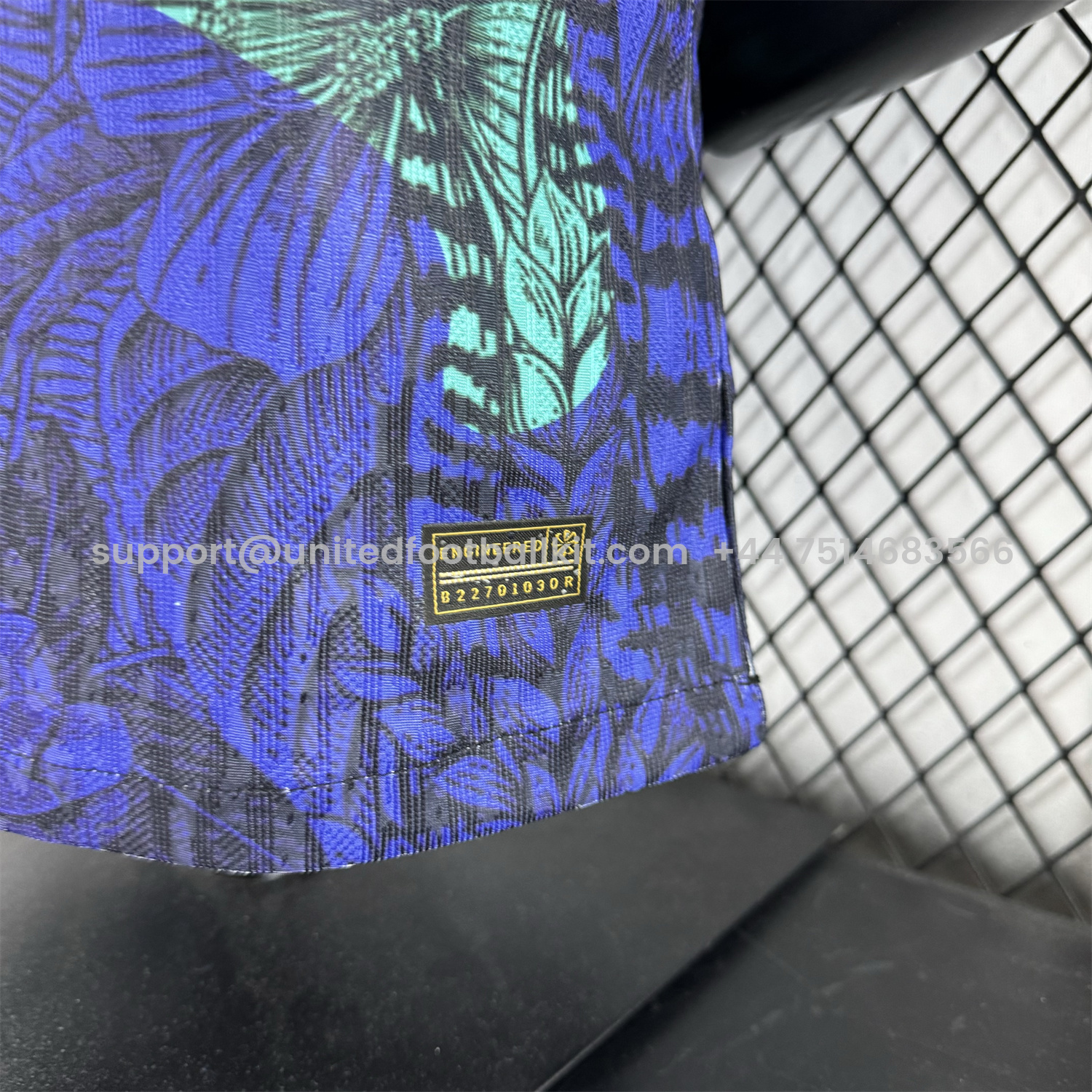 Unitedfootballkit.com | Brazil 25-26 Blue Flowers and Leaves Jersey - Player Version -Customize Name, Number and Patch | Worldwide Shipping