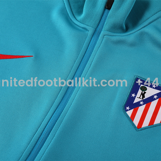 Unitedfootballkit.com | Atletico Madrid 24-25 Jacket Training Tracksuit - Lake Blue -Customize Name, Number and Patch | Worldwide Shipping