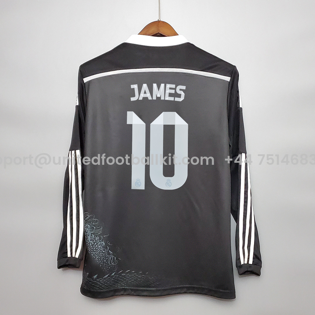Unitedfootballkit.com | Retro Real Madrid 14-15 Third Long Sleeve Jersey -Customize Name, Number and Patch | Worldwide Shipping