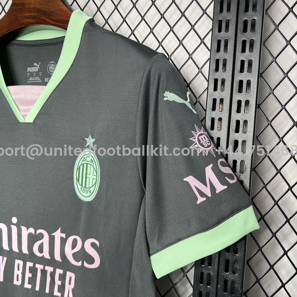Unitedfootballkit.com | AC Milan 24-25 Third Jersey - Fans Version -Customize Name, Number and Patch | Worldwide Shipping