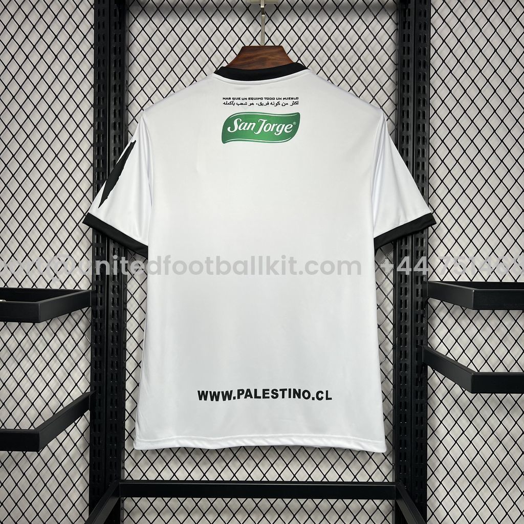 Unitedfootballkit.com | Club Deportivo Palestino 24-25 White Graffiti Jersey - Fans Version -Customize Name, Number and Patch | Worldwide Shipping