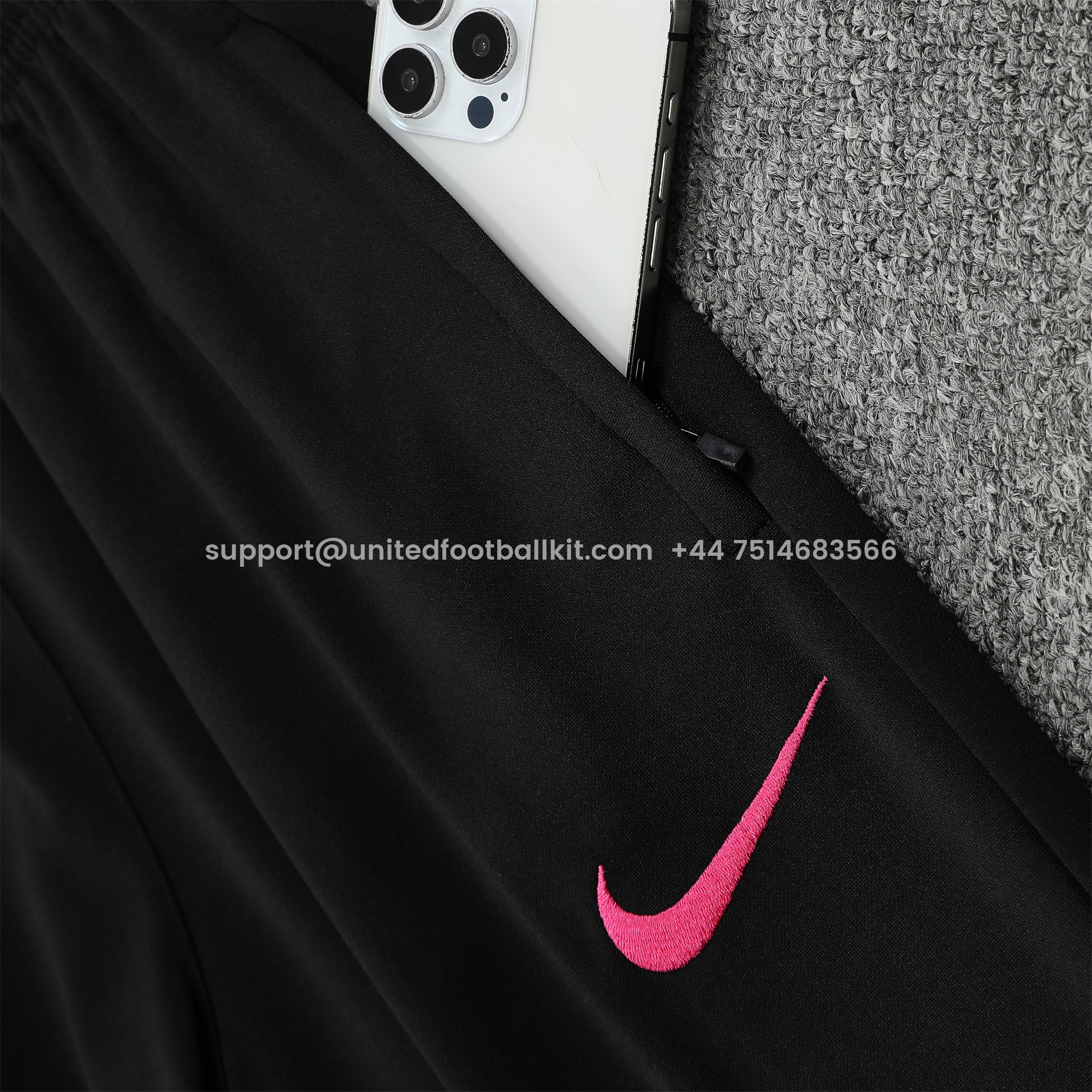 Unitedfootballkit.com | C.H.E.L.S.E.A 24-25 Training Hoodie Set - Black Hoodie and Black Pants -Customize Name, Number and Patch | Worldwide Shipping