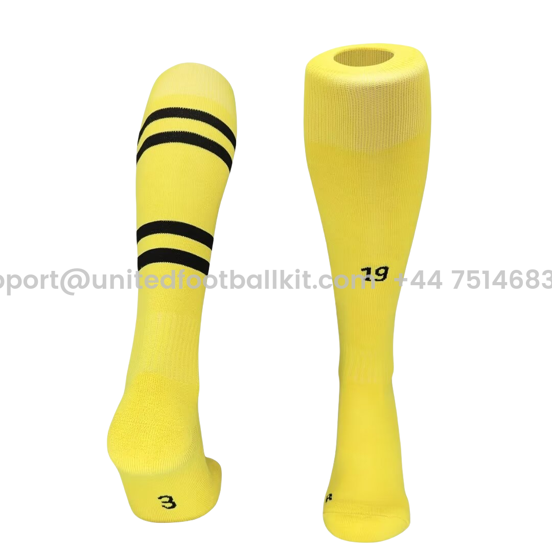 Unitedfootballkit.com | Dortmund 24-25 Home Socks - Yellow -Customize Name, Number and Patch | Worldwide Shipping