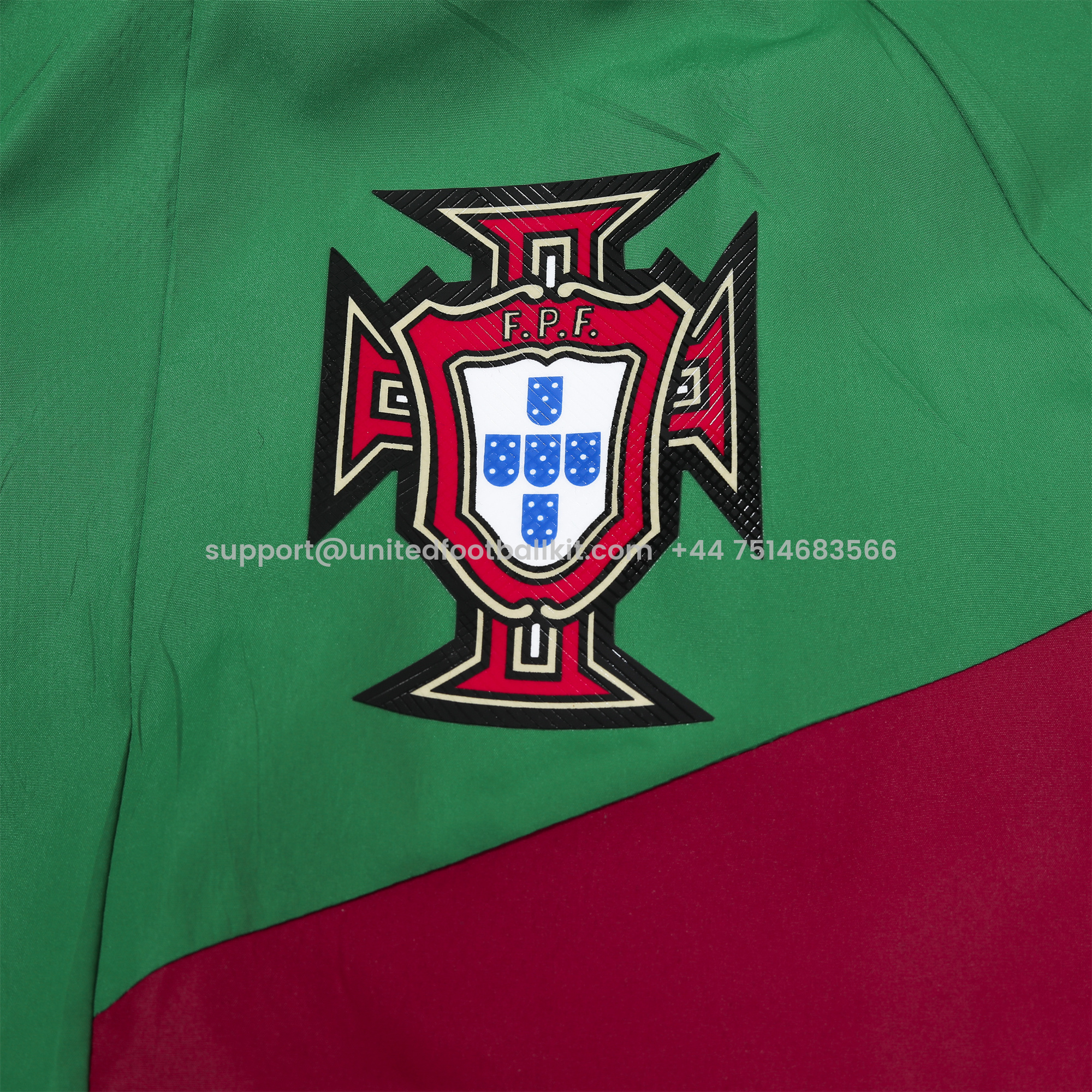Unitedfootballkit.com | Portugal 2024 National Team Anthem Green Hooded Windbreaker - Player Version -Customize Name, Number and Patch | Worldwide Shipping
