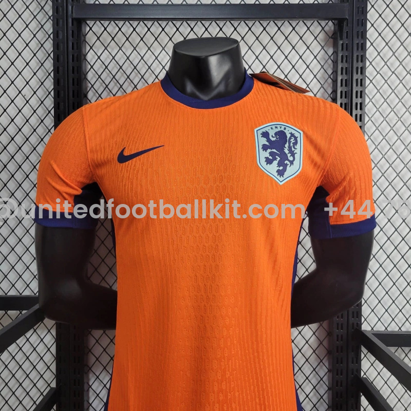 Unitedfootballkit.com | Netherlands 2024 Home Stadium Jersey - Player Version -Customize Name, Number and Patch | Worldwide Shipping
