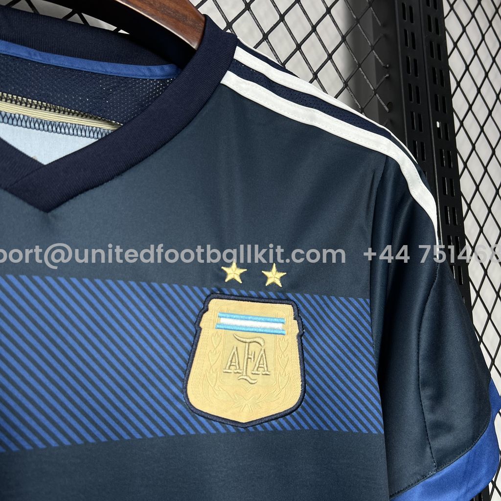 Unitedfootballkit.com | Retro Argentina 2014 Away Stadium Jersey -Customize Name, Number and Patch | Worldwide Shipping
