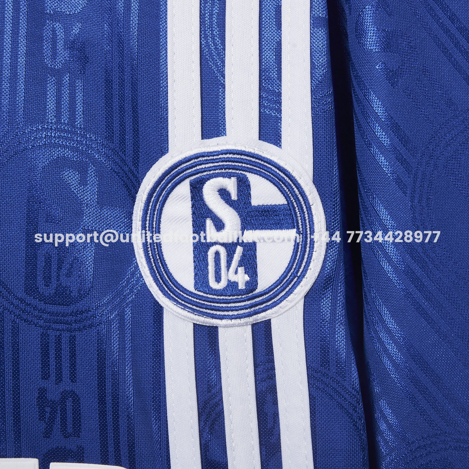 Unitedfootballkit.com | Retro Schalke 04 1996-97 Home Jersey -Customize Name, Number and Patch | Worldwide Shipping