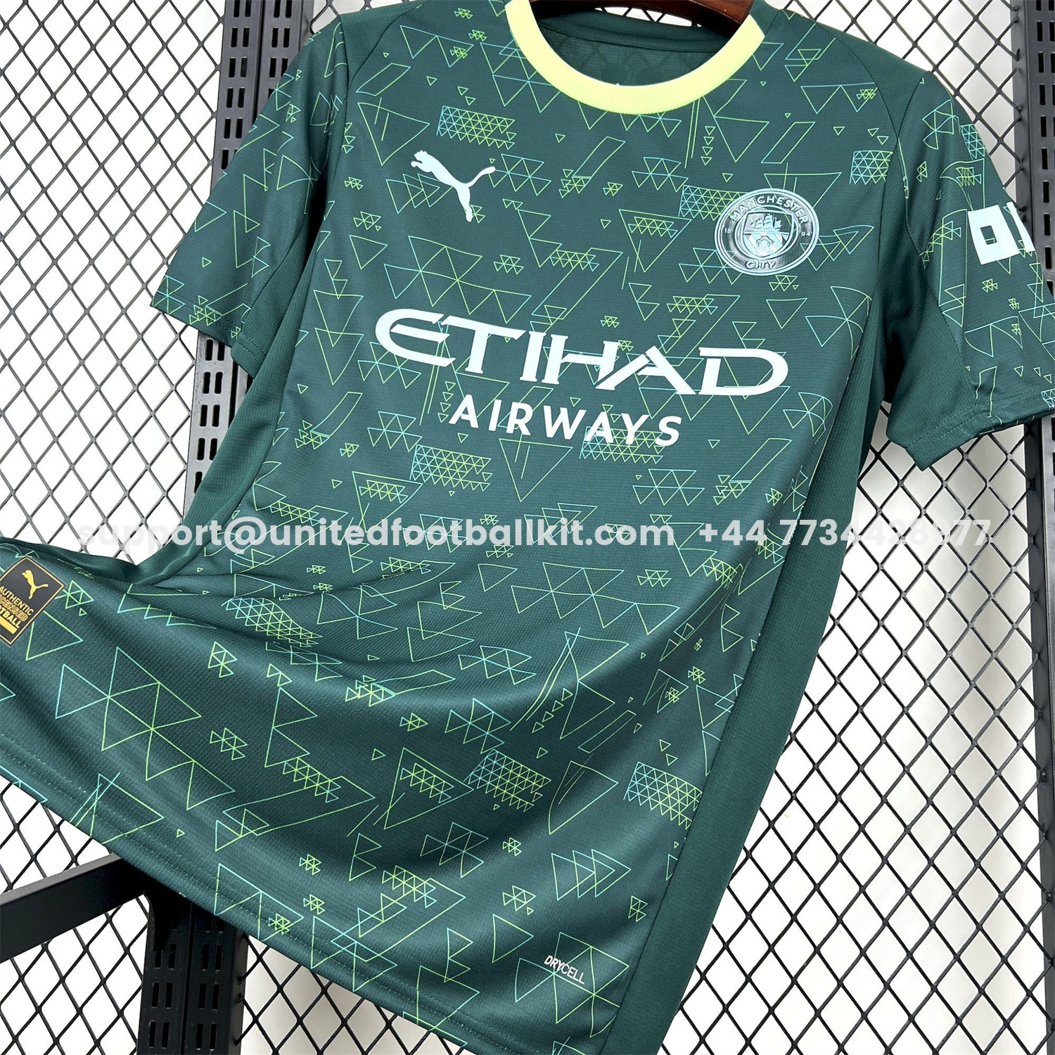 Unitedfootballkit.com | Manchester City 25-26 Fourth Green Jersey - Fans Version -Customize Name, Number and Patch | Worldwide Shipping