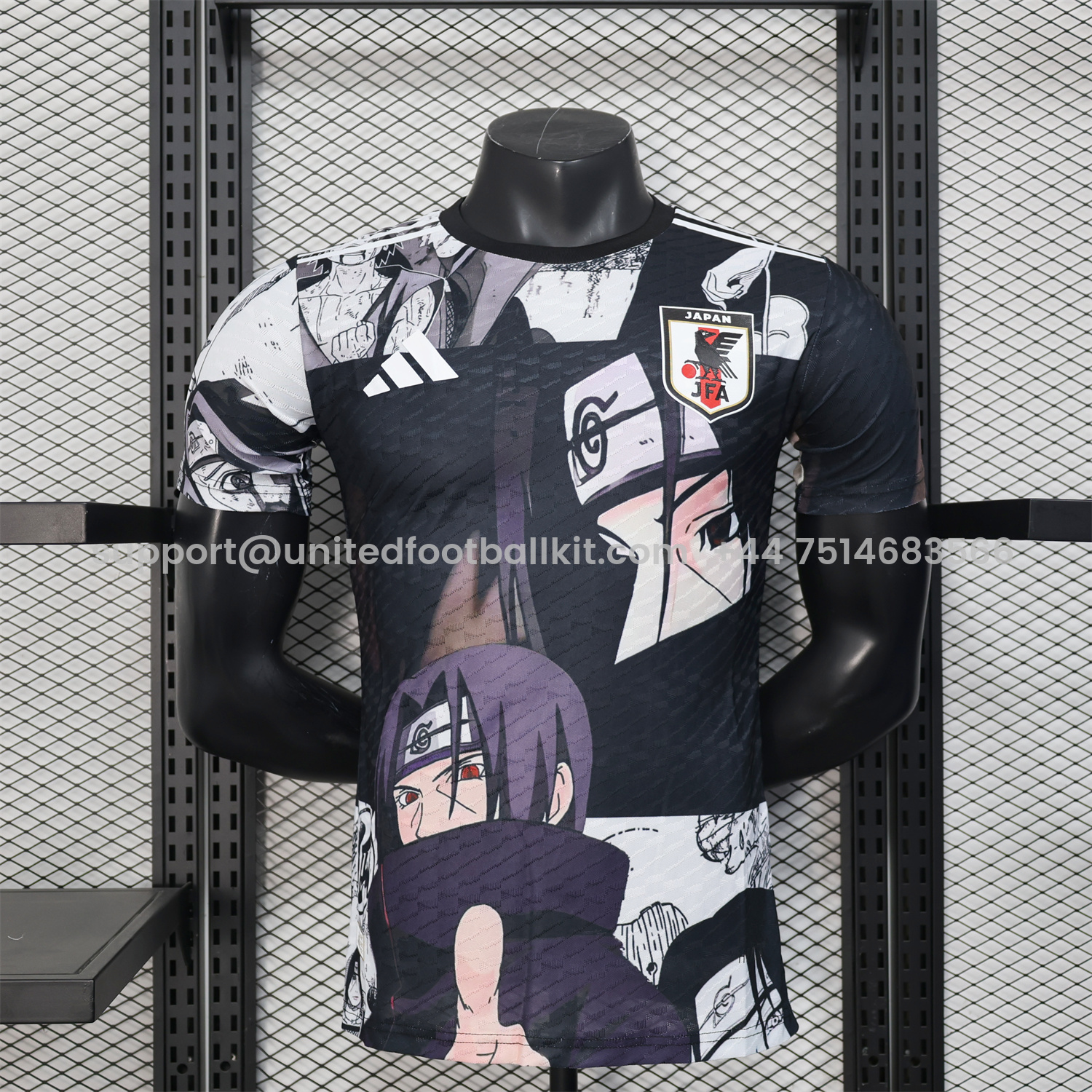 Unitedfootballkit.com | Japan 25-26 Uchiha Itachi Black & White Special Jersey - Player Version -Customize Name, Number and Patch | Worldwide Shipping
