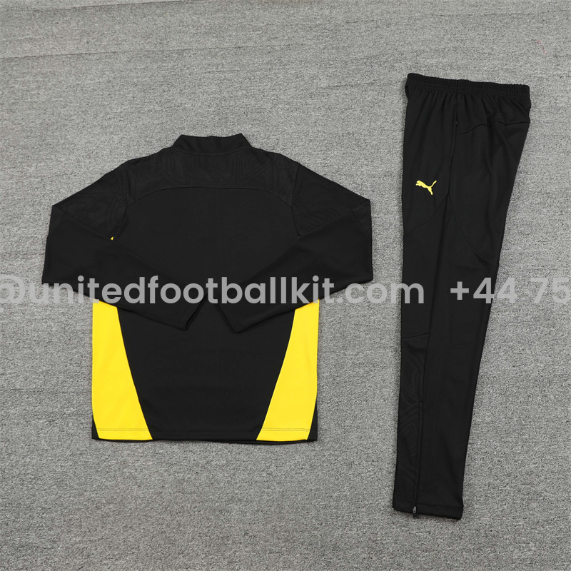 Unitedfootballkit.com | Dortmund 24-25 Long Sleeve Training Set - Black -Customize Name, Number and Patch | Worldwide Shipping
