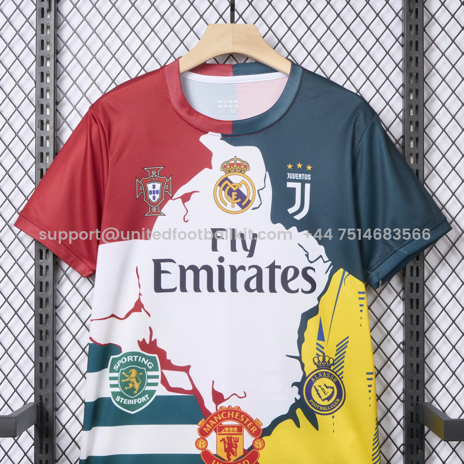 Unitedfootballkit.com | Cristiano Ronaldo Career Commemorative Jersey Real Madrid Juventus Portugal Manchester United Al Nassr Sporting CP - Fans Version -Customize Name, Number and Patch | Worldwide Shipping