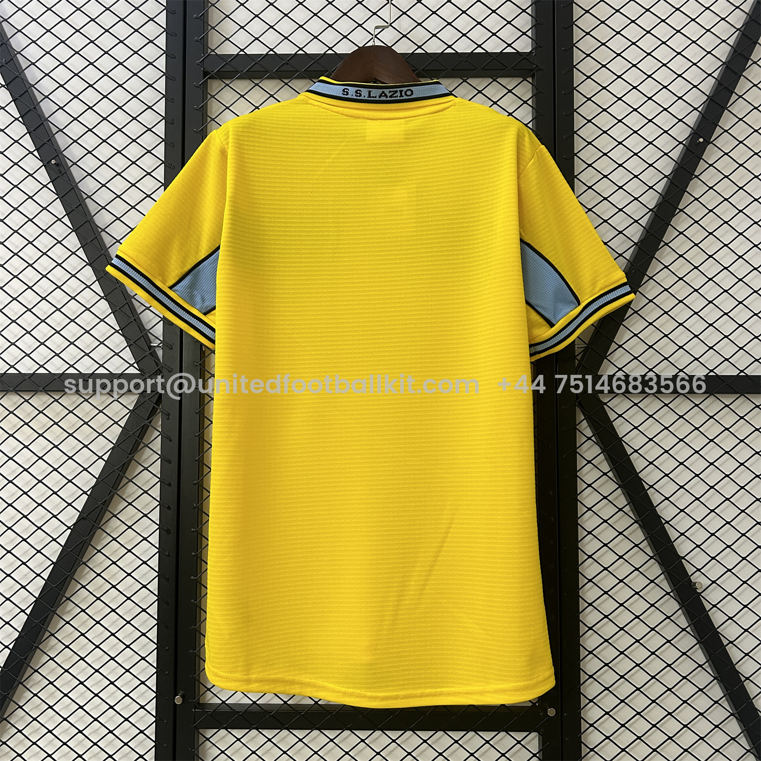Unitedfootballkit.com | Retro Lazio 98-99 Yellow Away Jersey -Customize Name, Number and Patch | Worldwide Shipping