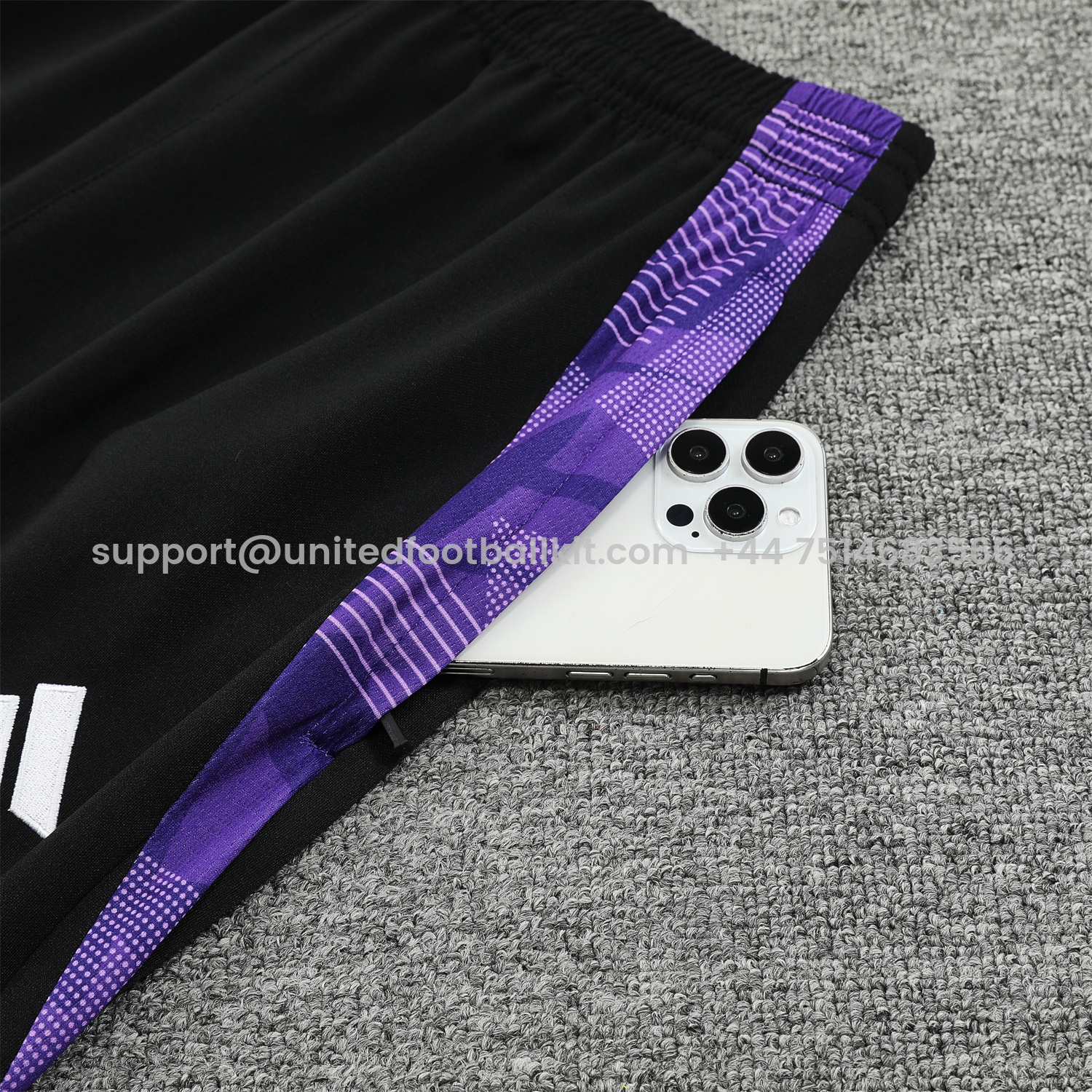 Unitedfootballkit.com | Real Madrid 24-25 Training Hoodie Set - Black Hoodie and Black Pants -Customize Name, Number and Patch | Worldwide Shipping