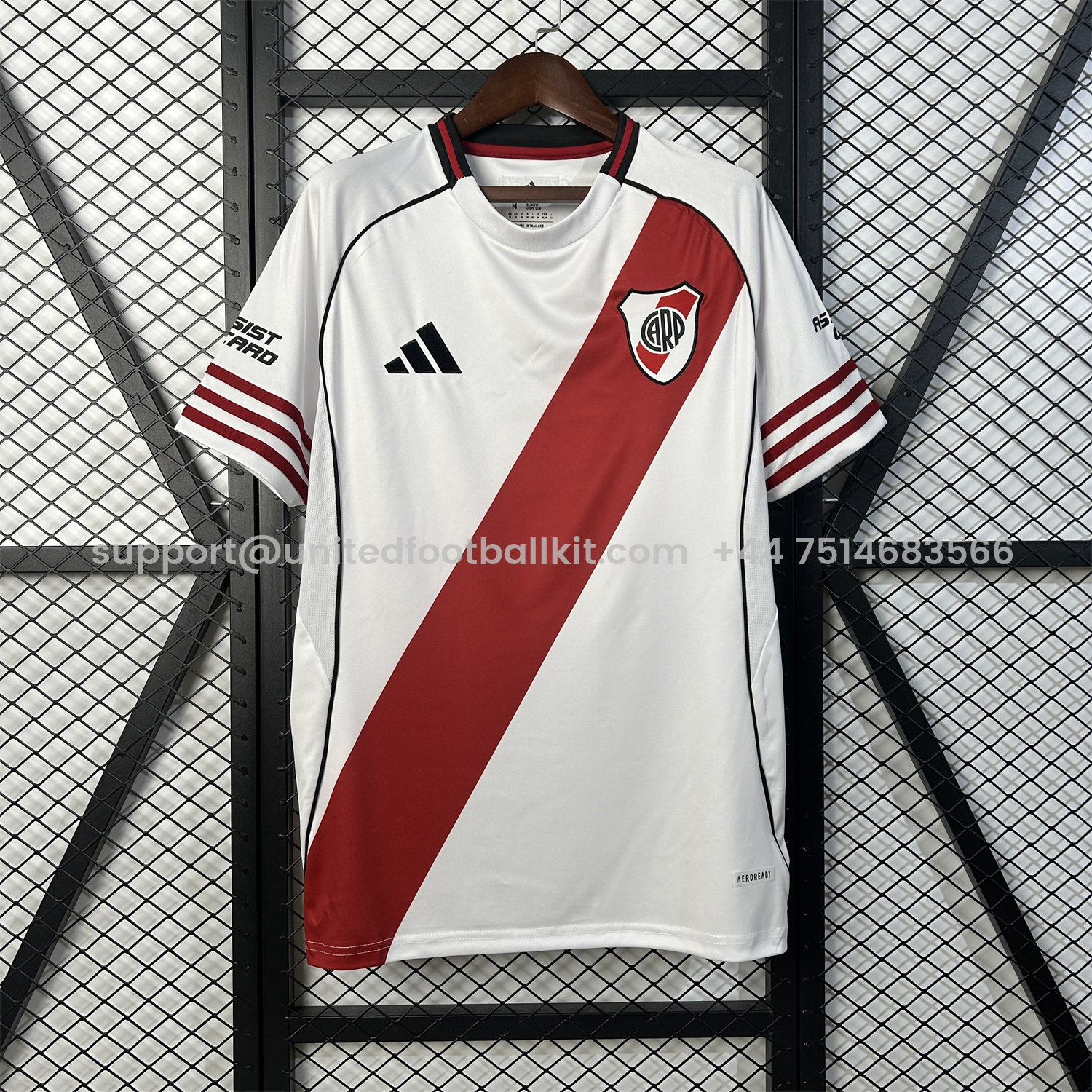 Unitedfootballkit.com | River Plate 25-26 Home Unsponsored Jersey - Fans Version -Customize Name, Number and Patch | Worldwide Shipping