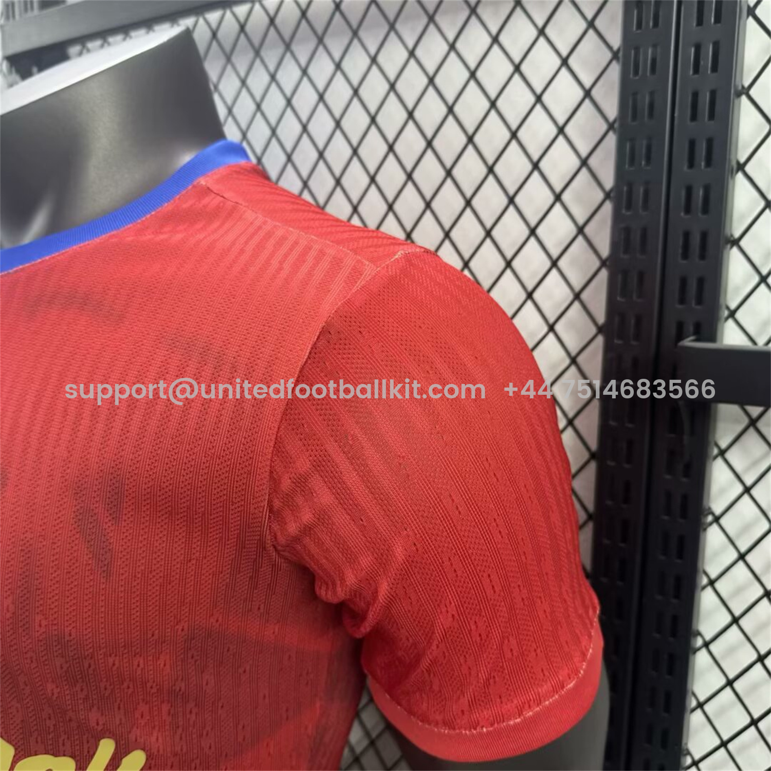 Unitedfootballkit.com | Barcelona x Travis Scott 25-26 Red & Blue Special Jersey - Player Version -Customize Name, Number and Patch | Worldwide Shipping