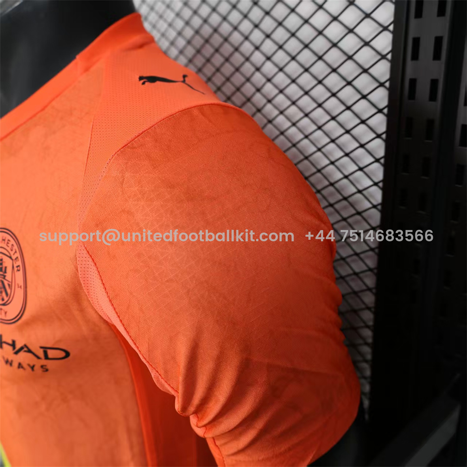 Unitedfootballkit.com | Manchester City 25-26 Orange Special Jersey - Player Version -Customize Name, Number and Patch | Worldwide Shipping