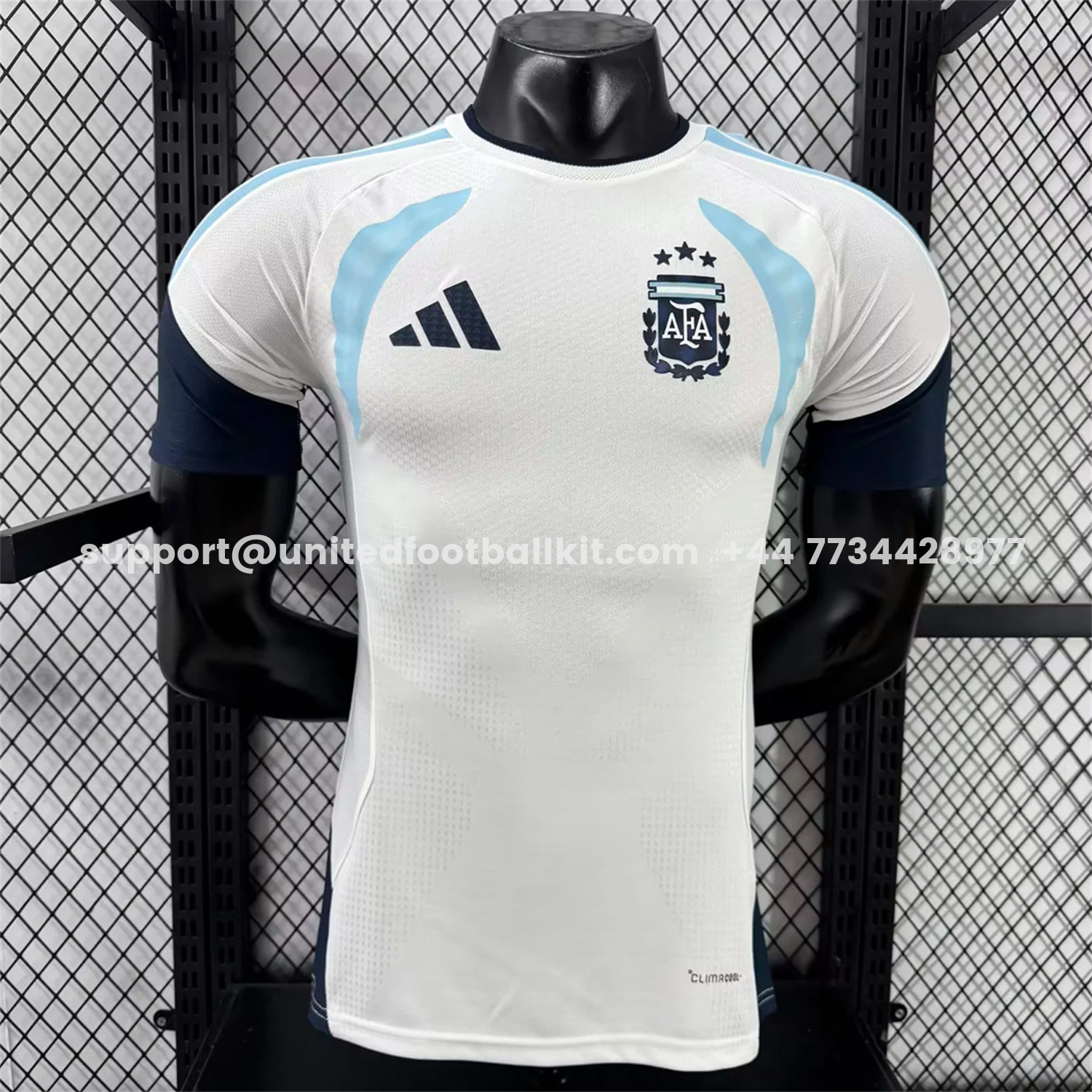Unitedfootballkit.com | Argentina 2026 White Pre-Match Training Jersey - Player Version -Customize Name, Number and Patch | Worldwide Shipping