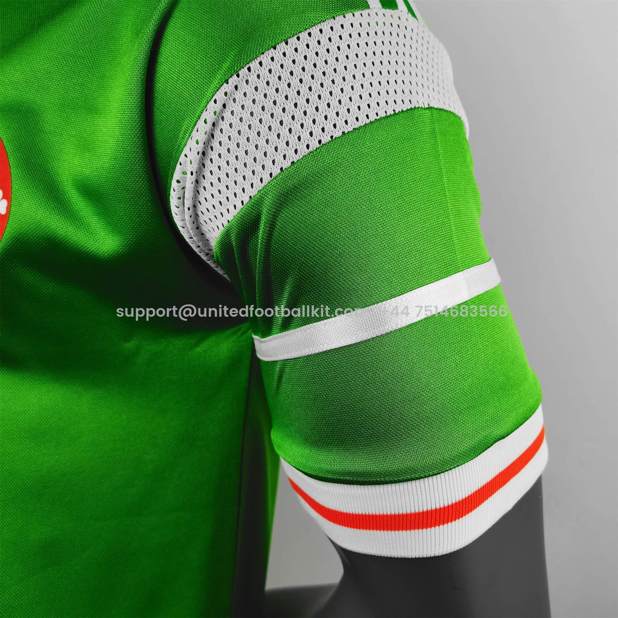 Unitedfootballkit.com | Retro Ireland 1988 Home Stadium Jersey -Customize Name, Number and Patch | Worldwide Shipping