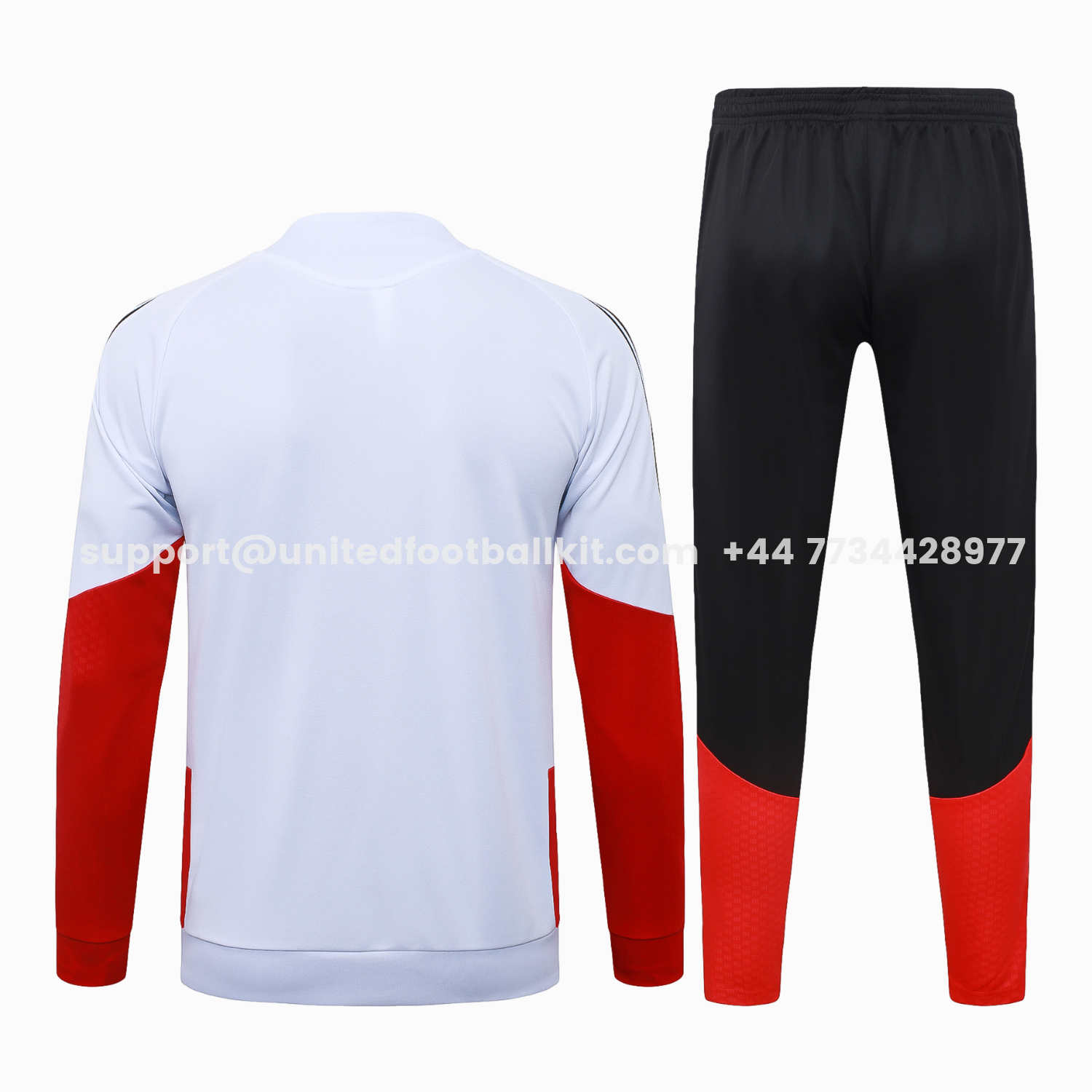 Unitedfootballkit.com | Germany 2026 Windbreaker Training Set - White Top and Black Pants -Customize Name, Number and Patch | Worldwide Shipping