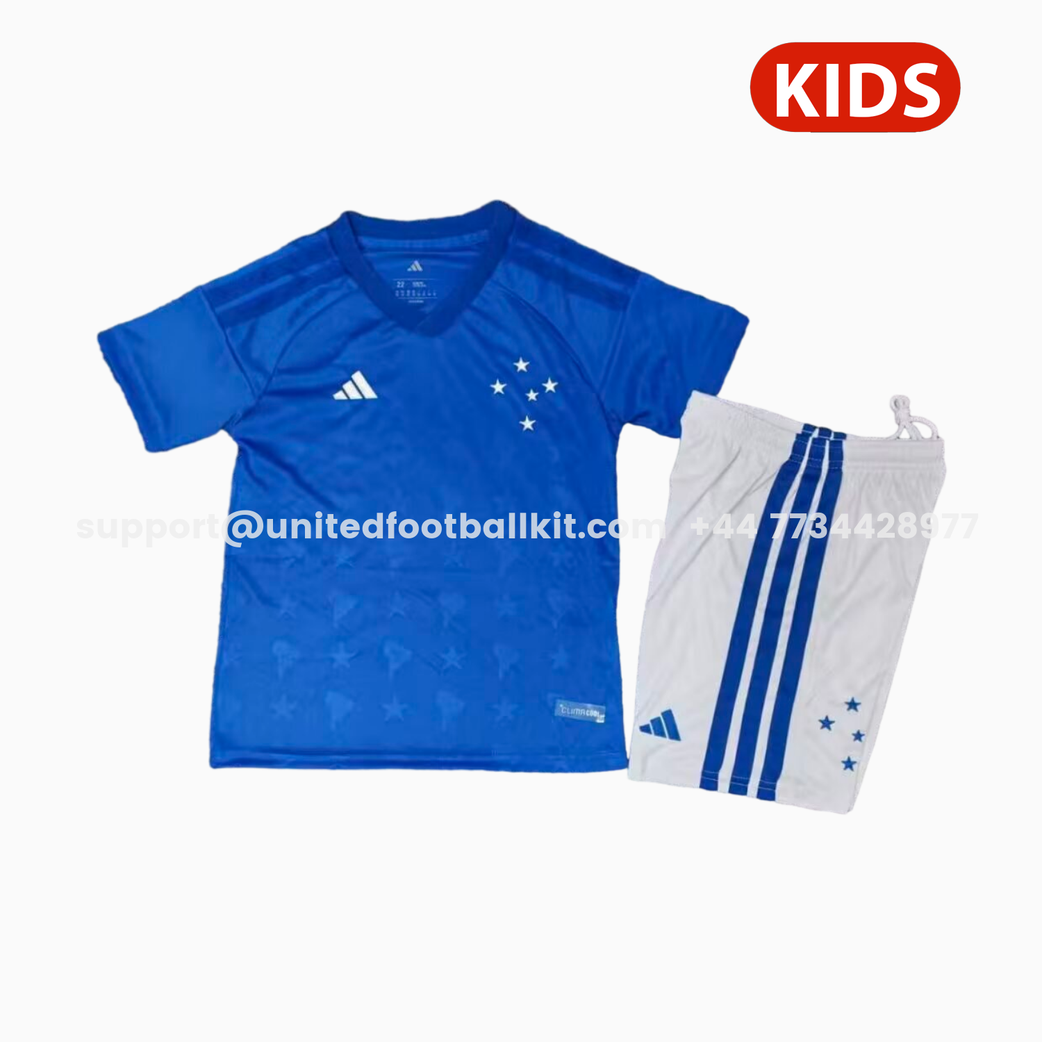 Unitedfootballkit.com | Cruzeiro 26-27 Home Kids Kit -Customize Name, Number and Patch | Worldwide Shipping