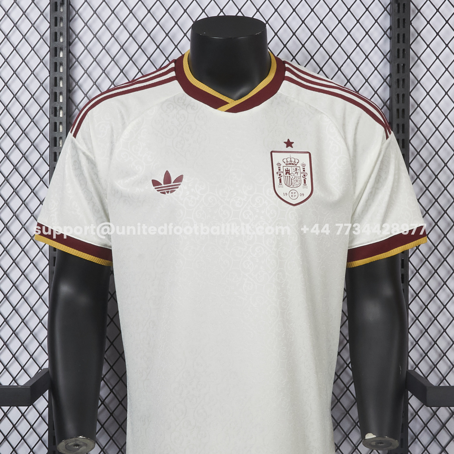 Unitedfootballkit.com | Spain 2026 Away White Jersey - Player Version -Customize Name, Number and Patch | Worldwide Shipping
