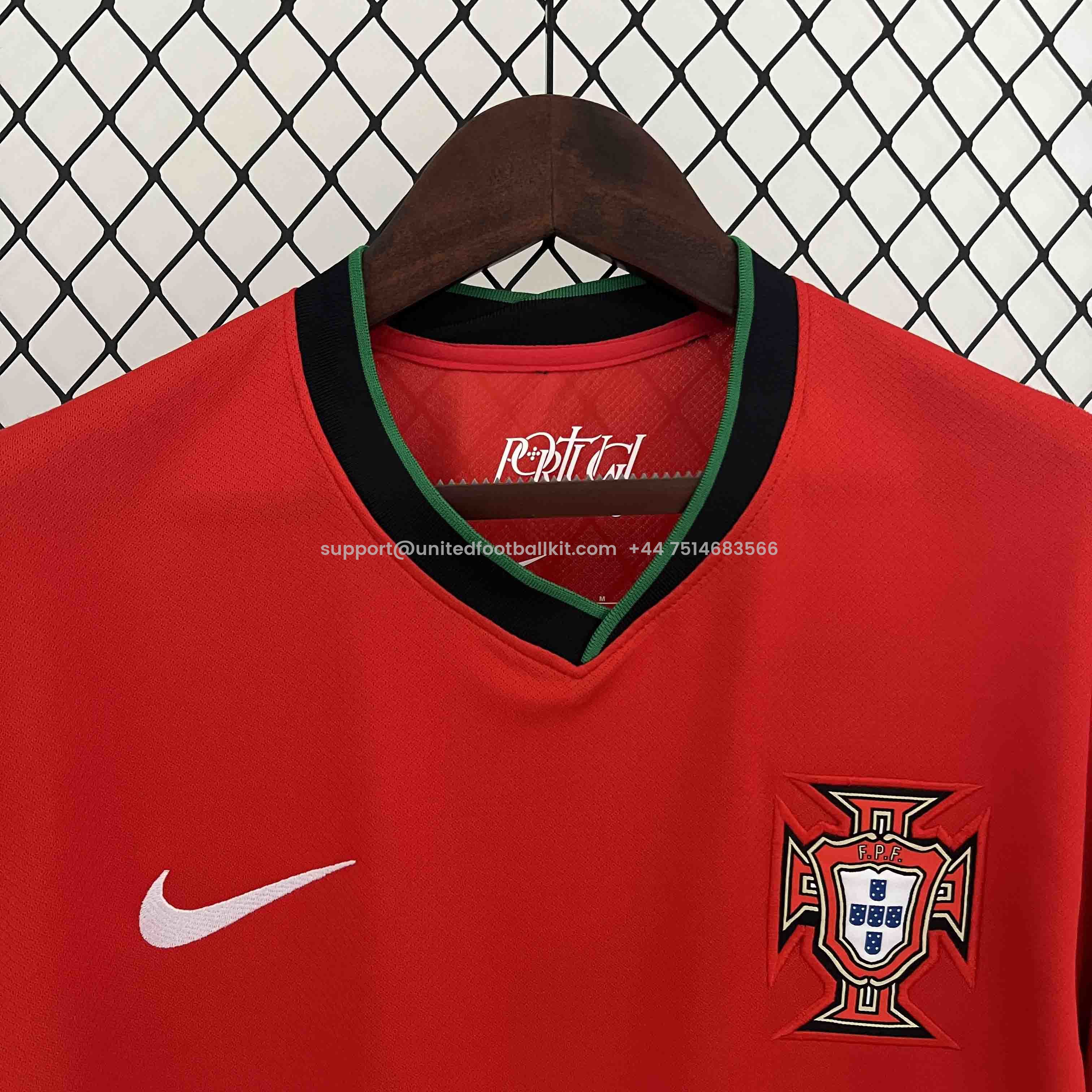 Unitedfootballkit.com | Portugal 2024 Home Stadium Jersey - Fans Version -Customize Name, Number and Patch | Worldwide Shipping