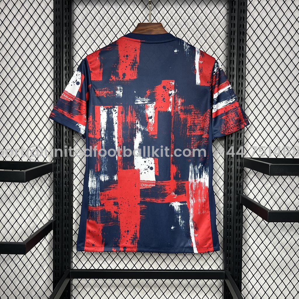 Unitedfootballkit.com | Paris Saint-Germain PSG 24-25 Pre-match Jersey - Fans Version -Customize Name, Number and Patch | Worldwide Shipping