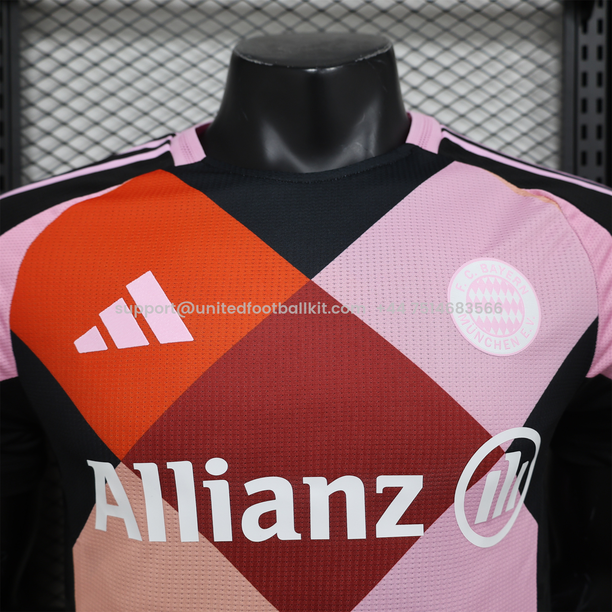 Unitedfootballkit.com | Bayern Munich 24-25 LeGer Special Pink October Jersey - Player Version -Customize Name, Number and Patch | Worldwide Shipping