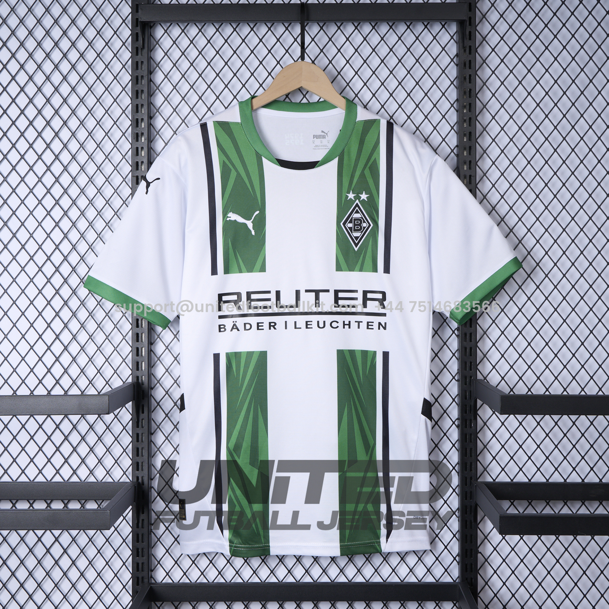 Unitedfootballkit.com | Borussia Mönchengladbach 24-25 Home Stadium Jersey - Fans Version -Customize Name, Number and Patch | Worldwide Shipping