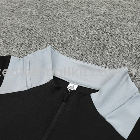 Unitedfootballkit.com | Manchester United 24-25 Kids Long Sleeve Training Set - Black -Customize Name, Number and Patch | Worldwide Shipping